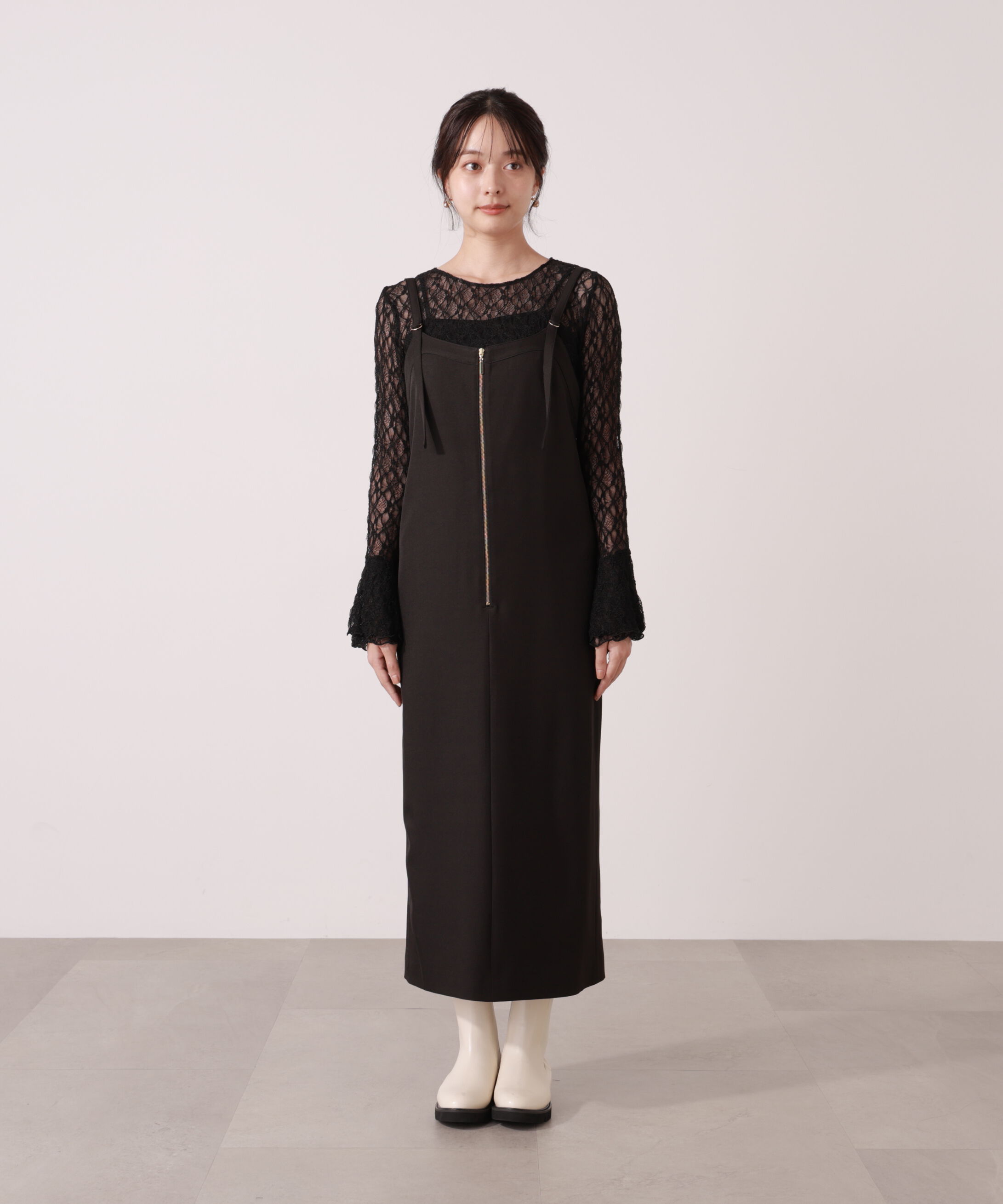 PROPORTION BODY DRESSING「フロントファスナーナロージャンスカ」|ワンピース|