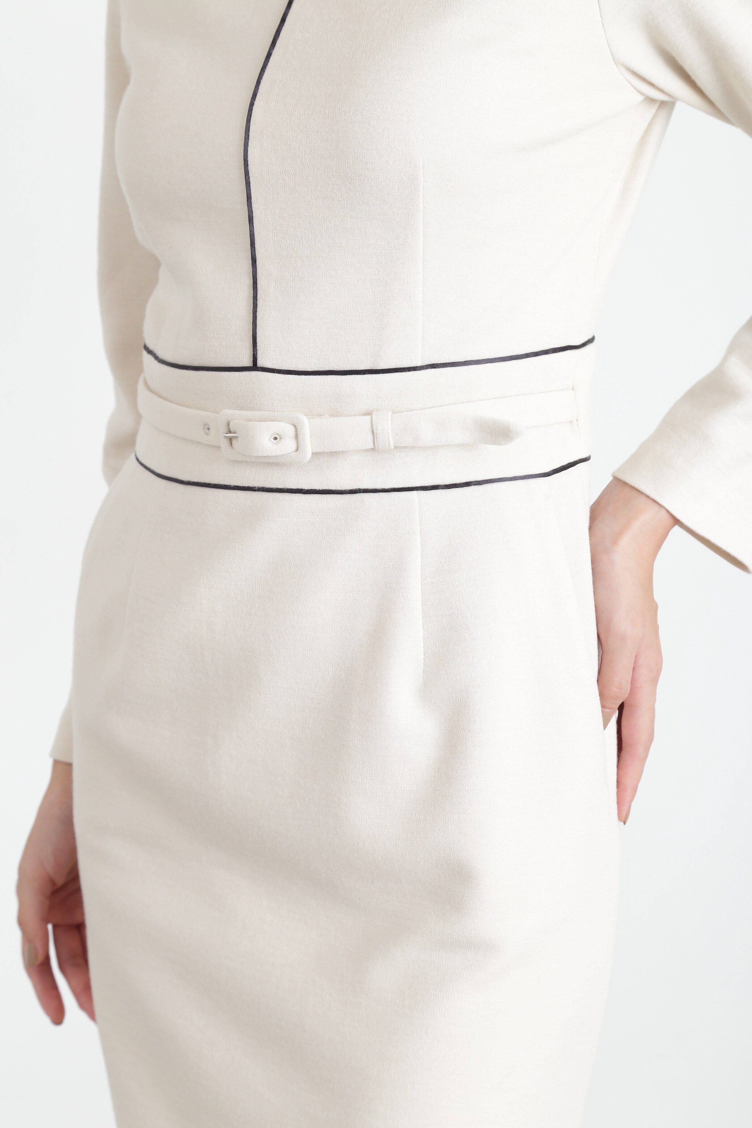  「バイカラーパイピングワンピース」|ワンピース|