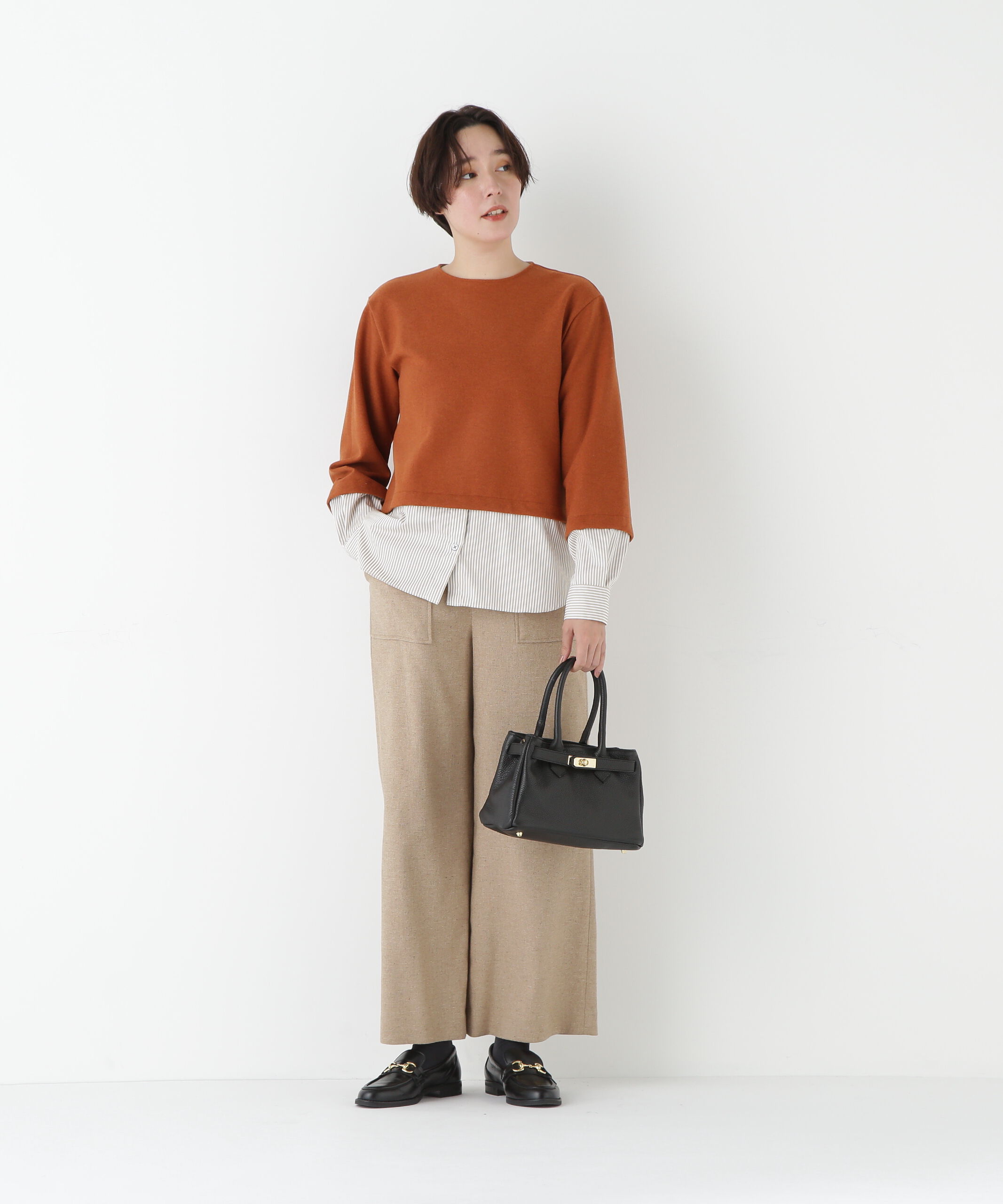  「◆シャツドッキングミルドジャージープルオーバー」|Tシャツ・カットソー|