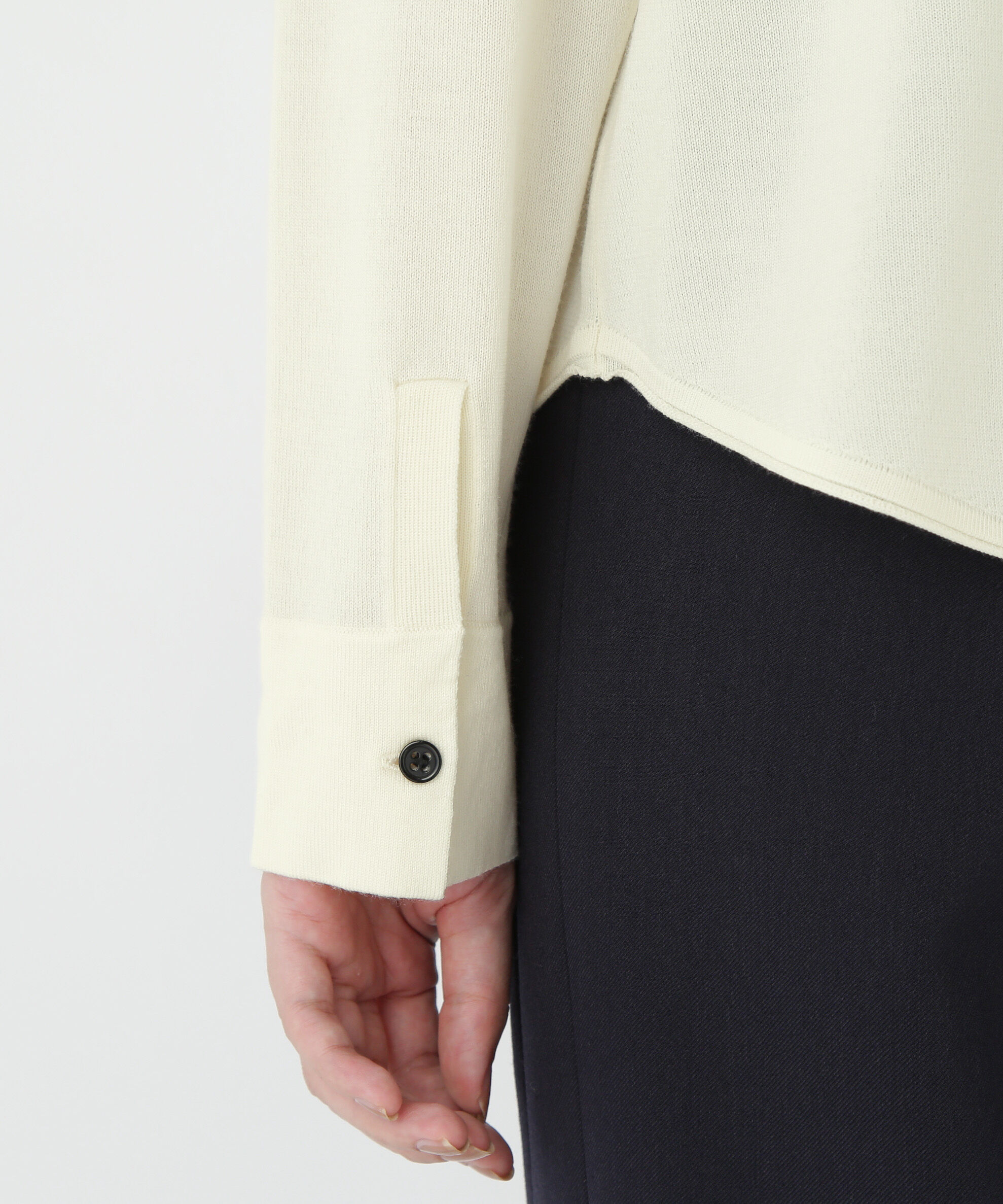  「◆クリアウール混ニットシャツ」|ニット・セーター|