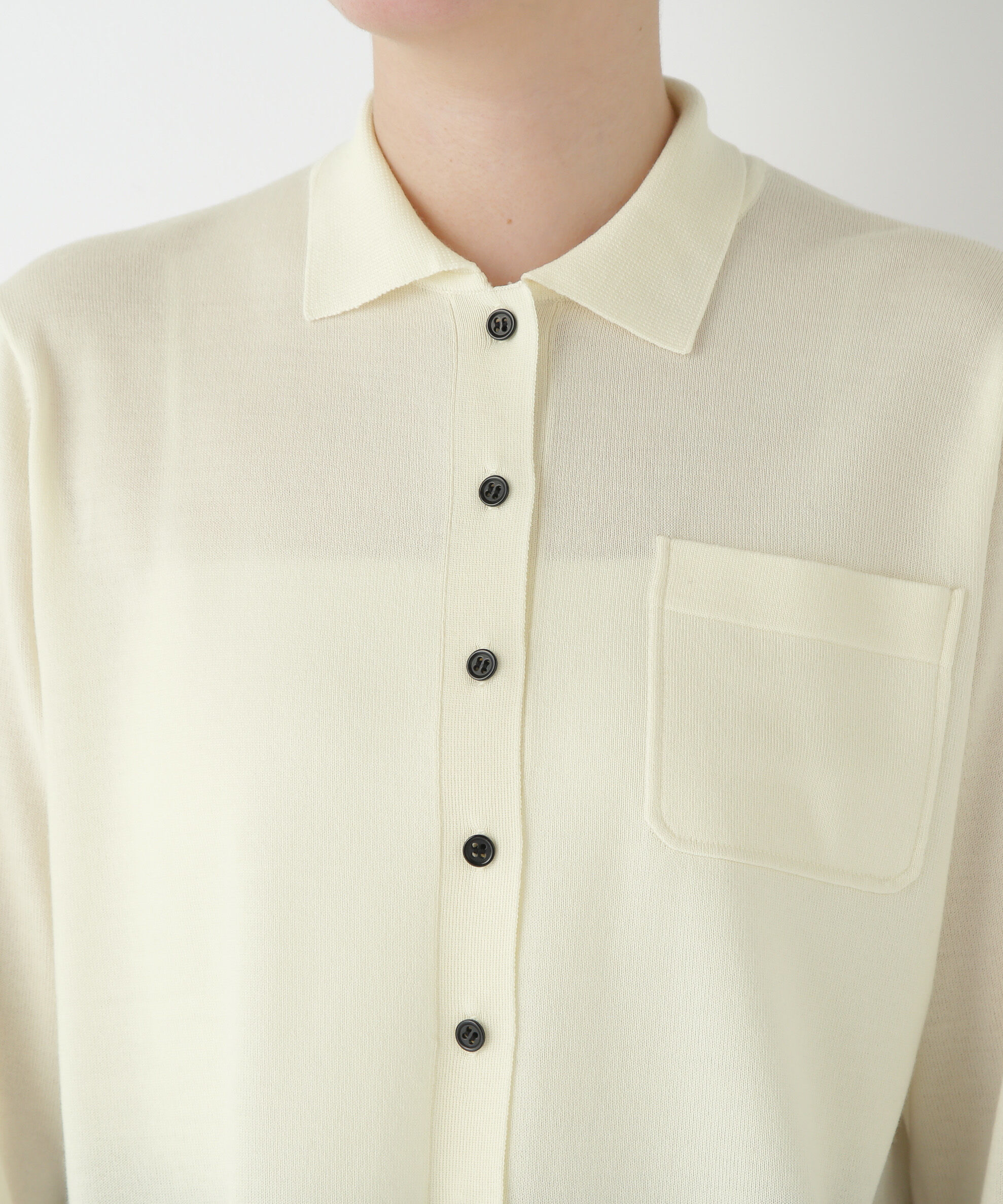  「◆クリアウール混ニットシャツ」|ニット・セーター|