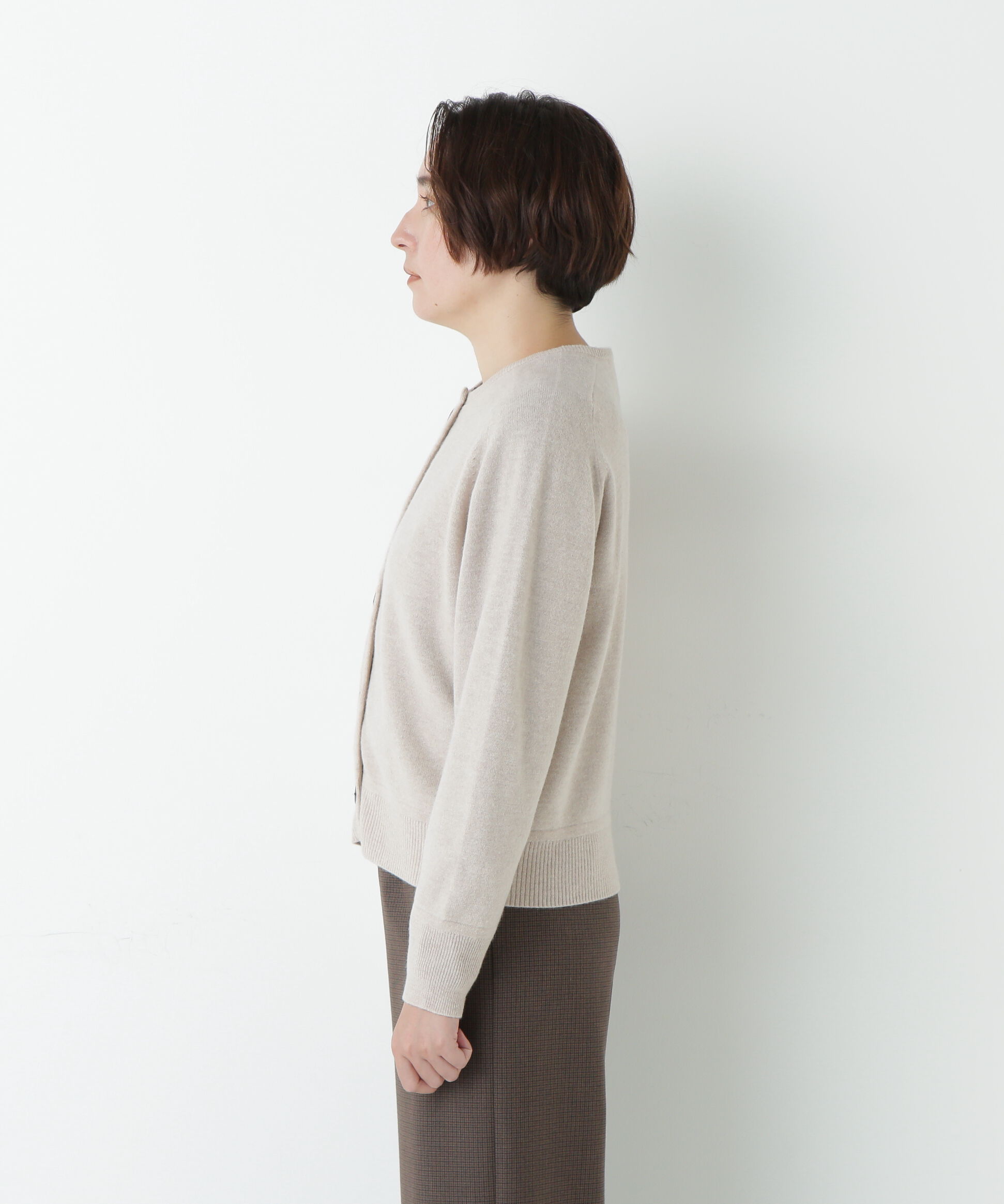  「≪洗える≫ウォッシャブルウールクルーネックカーディガン」|ニット・セーター|