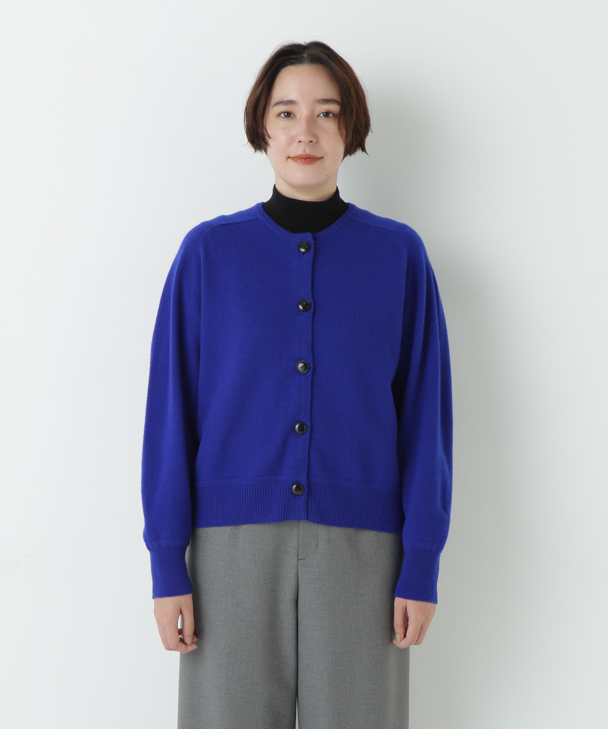  「≪洗える≫ウォッシャブルウールクルーネックカーディガン」|ニット・セーター|