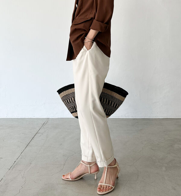 Doux archives「リノンウエストギャザーイージーパンツ／」|チノ|