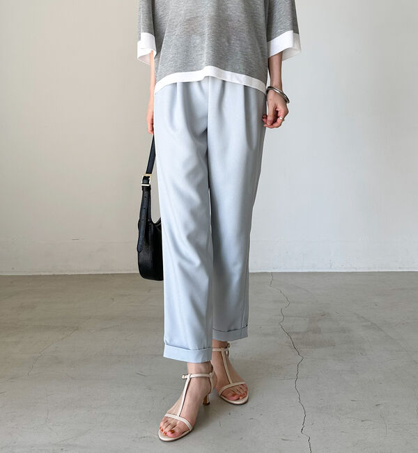 Doux archives「リノンウエストギャザーイージーパンツ／」|チノ|