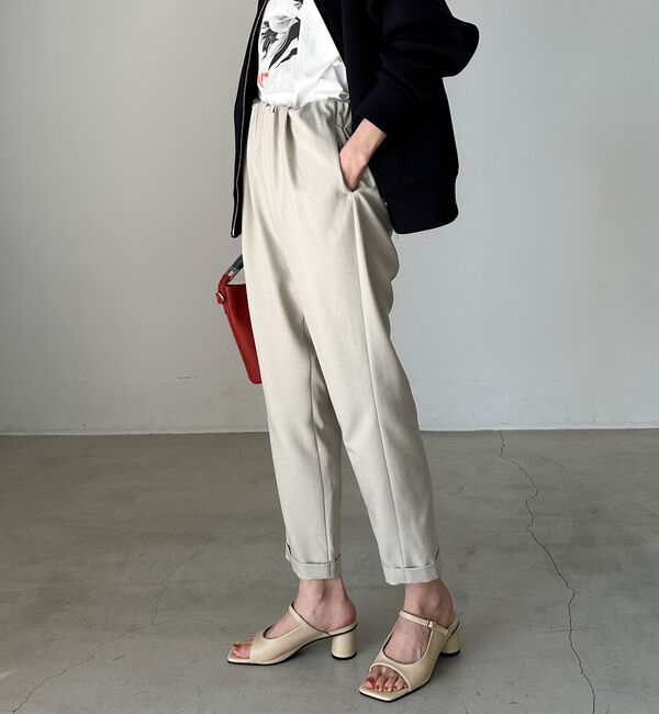 Doux archives「リノンウエストギャザーイージーパンツ／」|チノ|