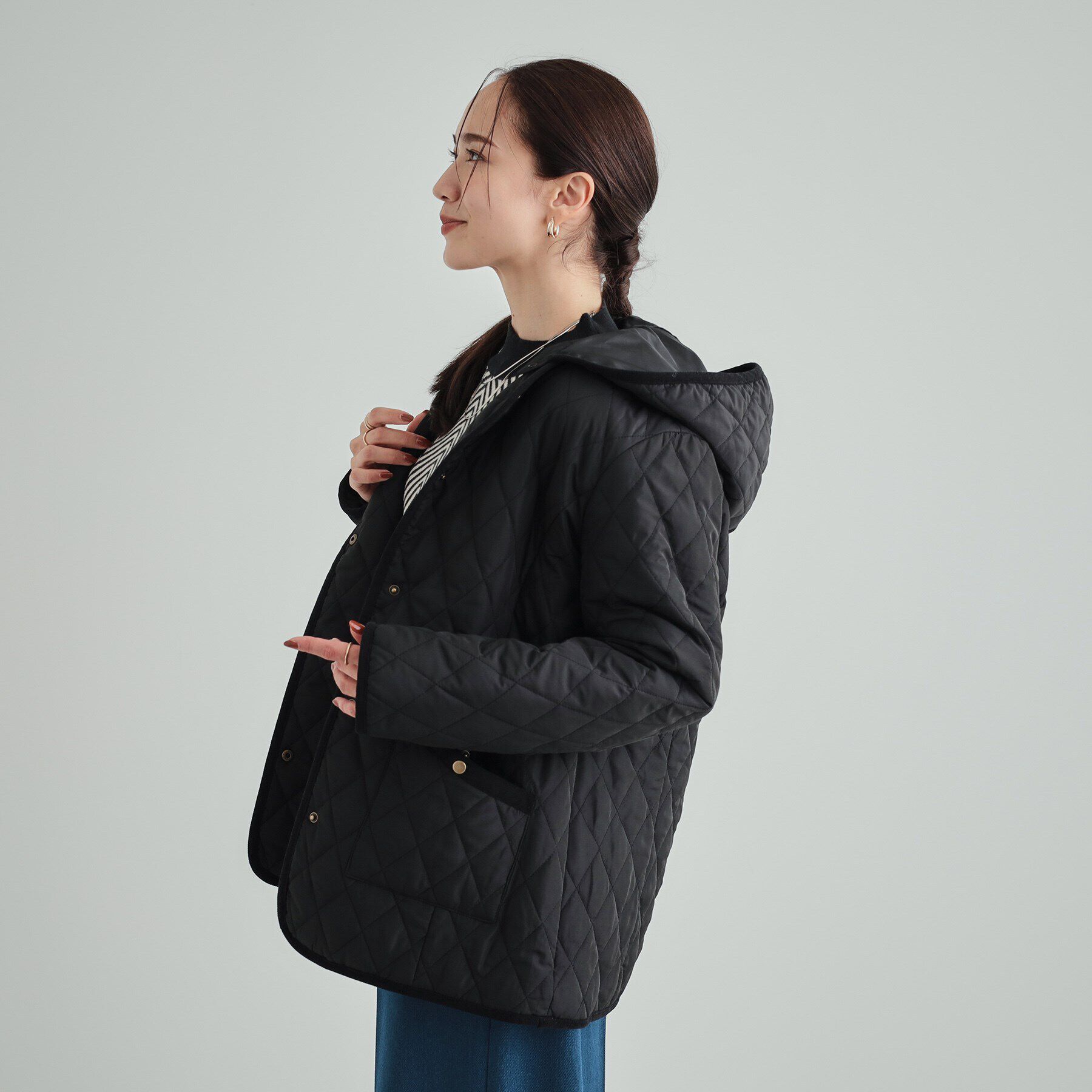 SHOO･LA･RUE「【高レビュー/フード取り外し可】大人カジュアルなキルトジャケット」|その他|