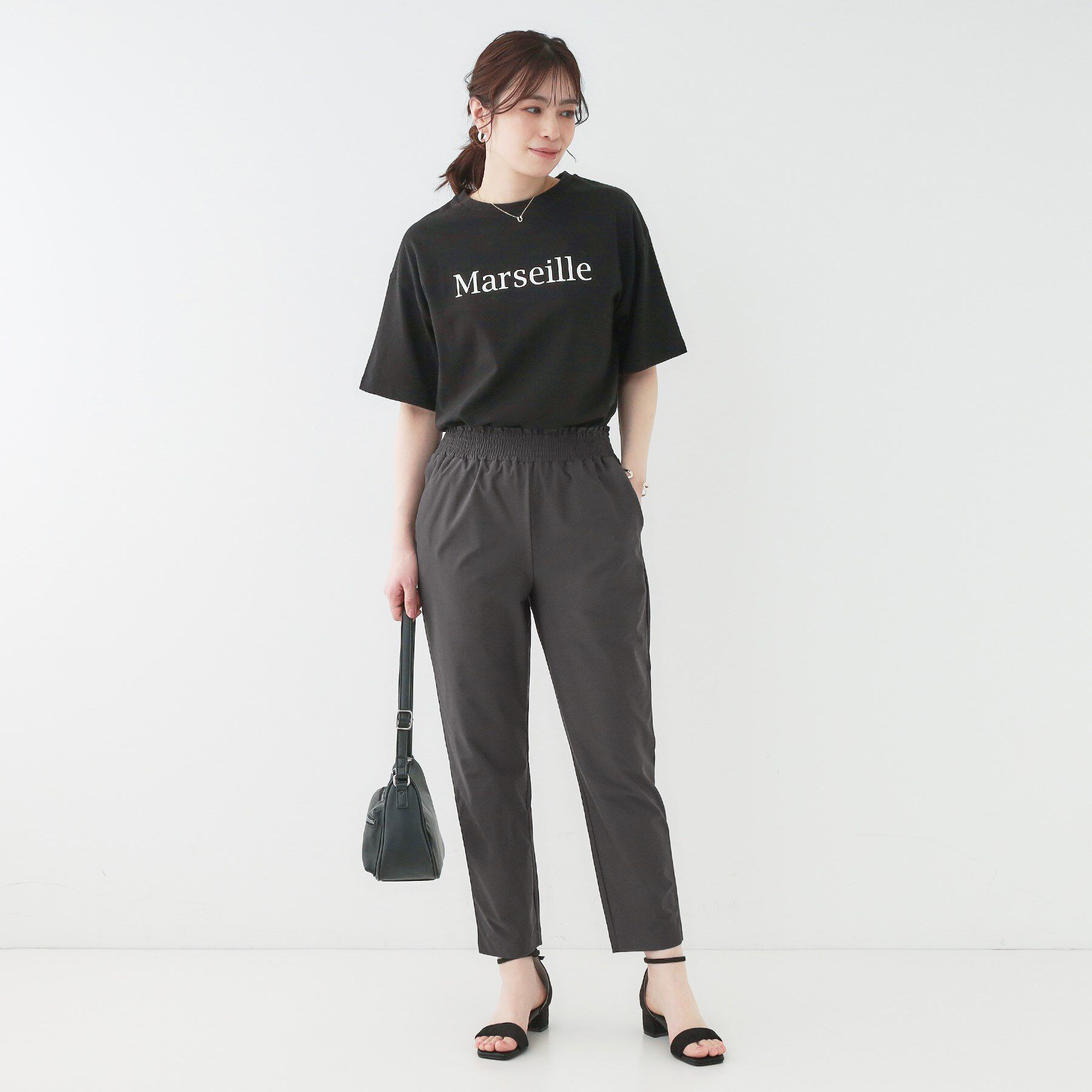 SHOO･LA･RUE「【洗える/S-LL/ひんやり】さらっとしたタッチが癖になる ストレッチテーパードパンツ」|その他|