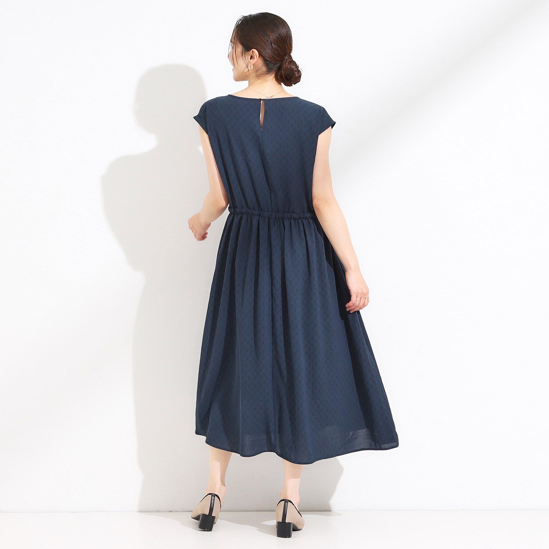 SHOO･LA･RUE「【S-LL】さらりと1枚で決まる ジャカードワンピース」|ワンピース|