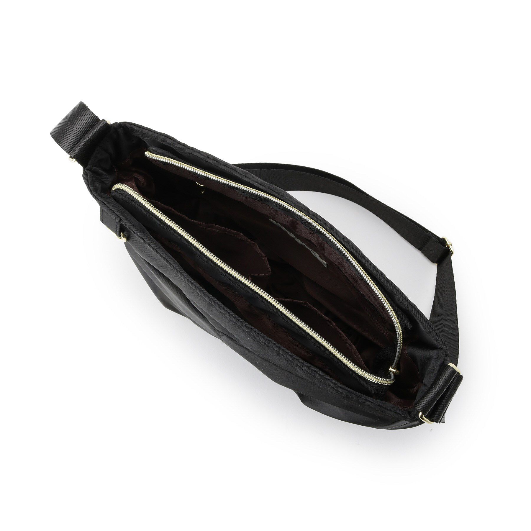 SHOO･LA･RUE「【撥水】フロントポケットハーフムーンショルダーバッグ」|ショルダー・メッセンジャー|