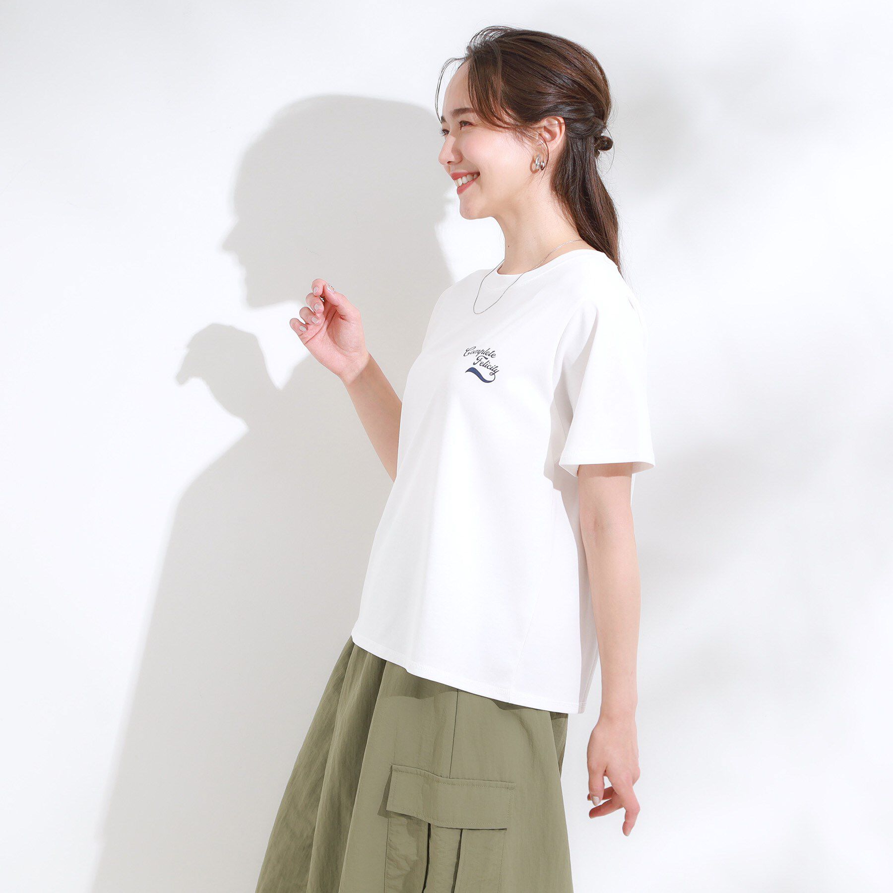 SHOO･LA･RUE「【S-LL/ひんやり/汗ジミ軽減/UVカット】グラフィックアソートTシャツ」|Tシャツ・カットソー|