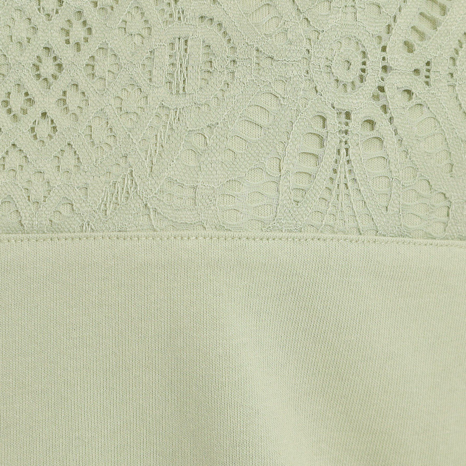 SHOO･LA･RUE「【洗える/S-LL/体型カバー】レース使いが華やか フレンチスリーブコットンTシャツ」|Tシャツ・カットソー|