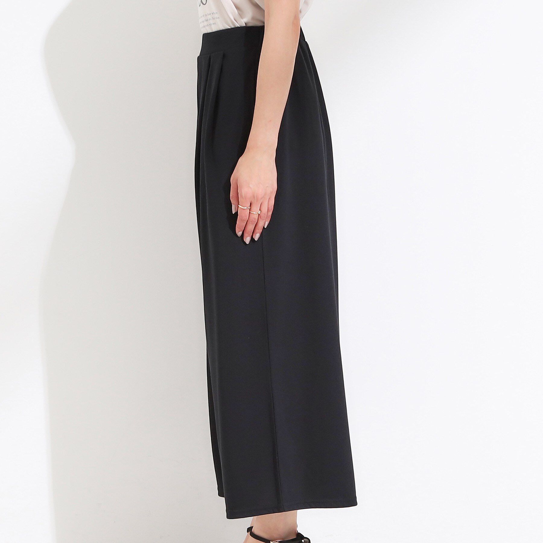 SHOO･LA･RUE「【ひんやり/2点セット】コーデに悩まず決まる トップス＋ガウチョパンツ」|スーツ|