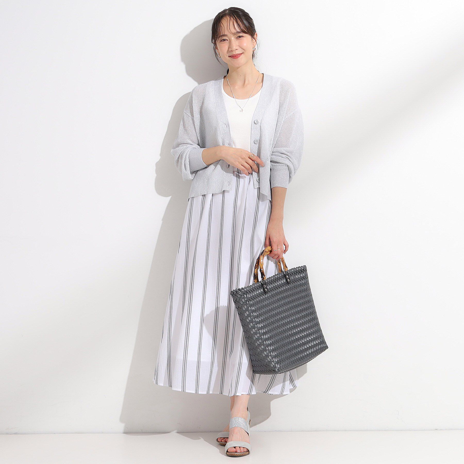 SHOO･LA･RUE「キラッと光るラメとスパンコールが印象的 メッシュカーディガン」|カーディガン|