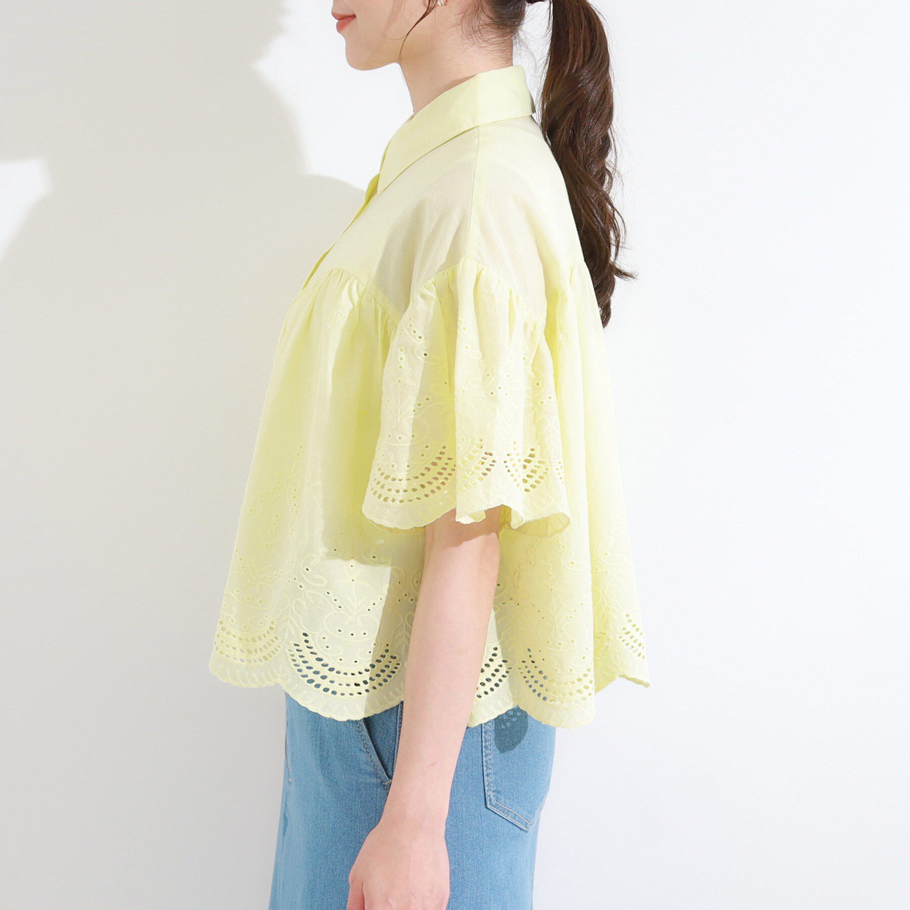 SHOO･LA･RUE「コーデの主役になる スカラップレースブラウス」|シャツ・ブラウス|