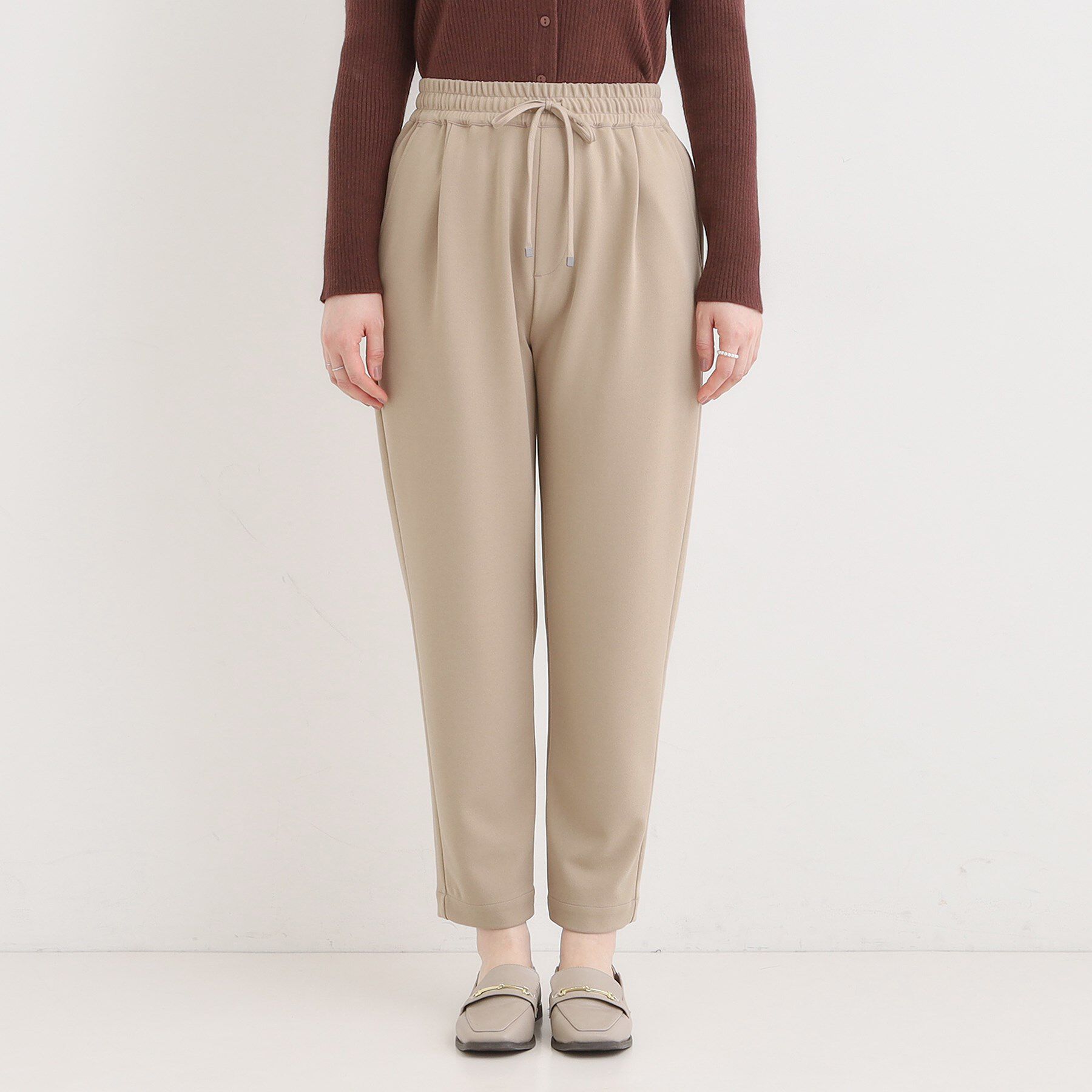 SHOO･LA･RUE「【S-3L/洗濯後しわになりにくい】スマートに見える イージーテーパードパンツ【CIRCRIC】」|その他|