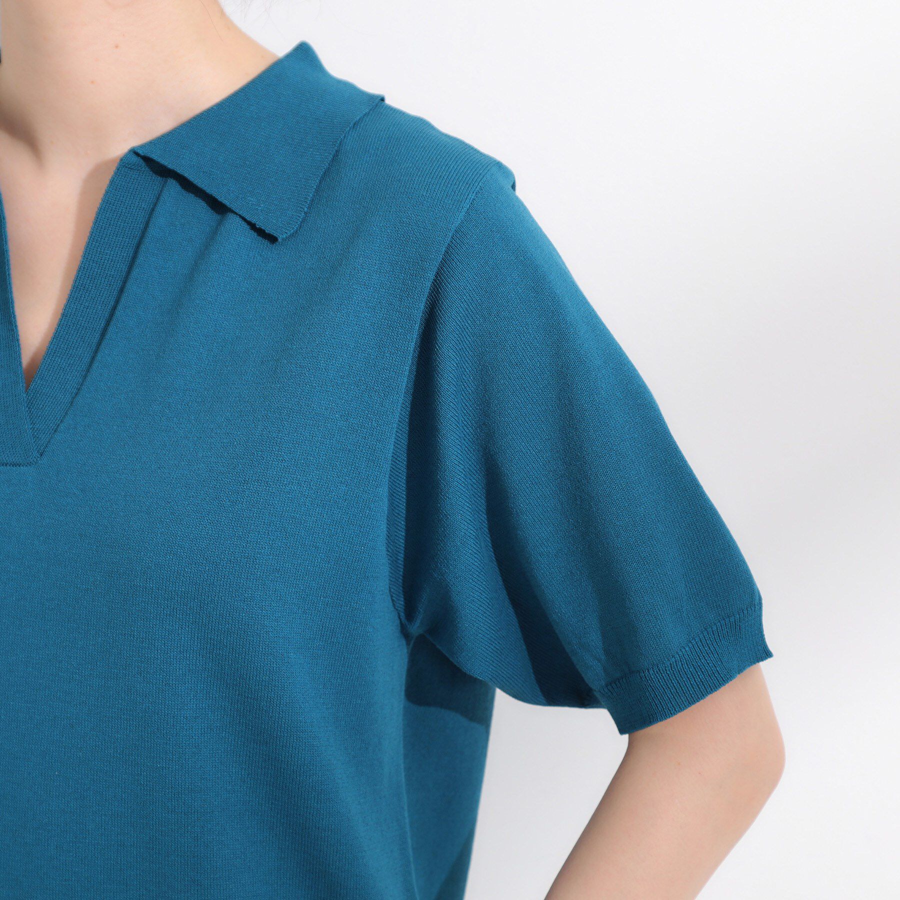 SHOO･LA･RUE「【S-LL/洗える】大人の抜け感 スキッパーニット」|ニット・セーター|