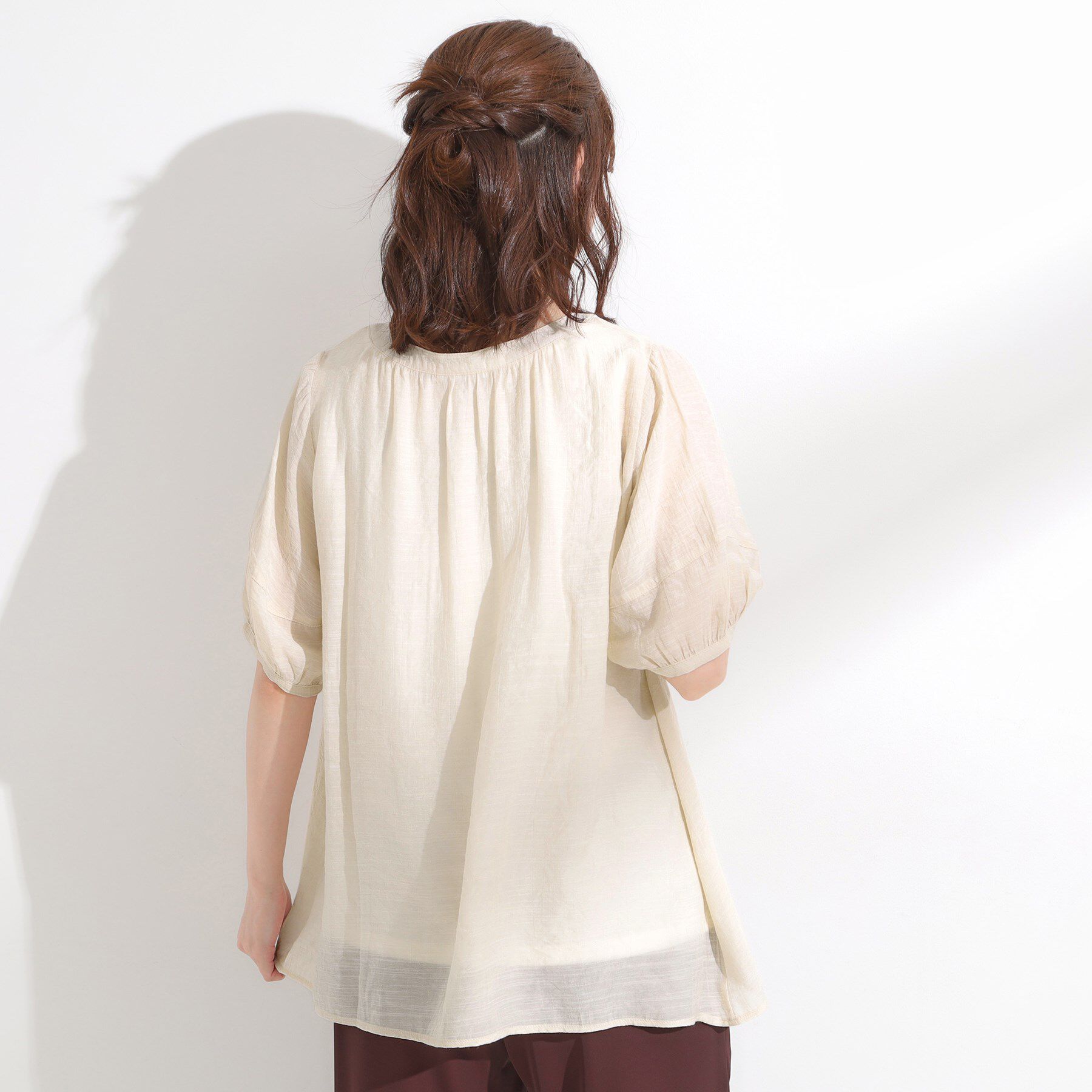 SHOO･LA･RUE「【S-LL/2点セット】リボン使いがアクセント はしごレースブラウス＋タンクトップ」|その他|