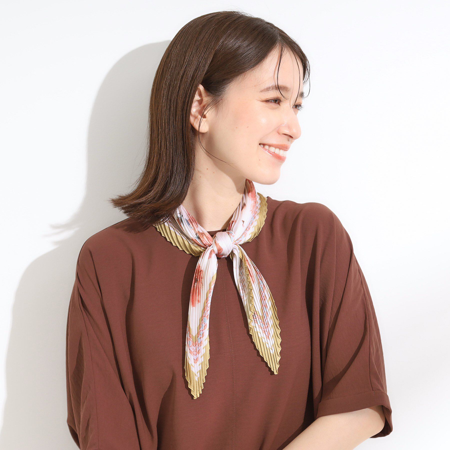 SHOO･LA･RUE「プリーツスカーフ」|バンダナ・スカーフ|