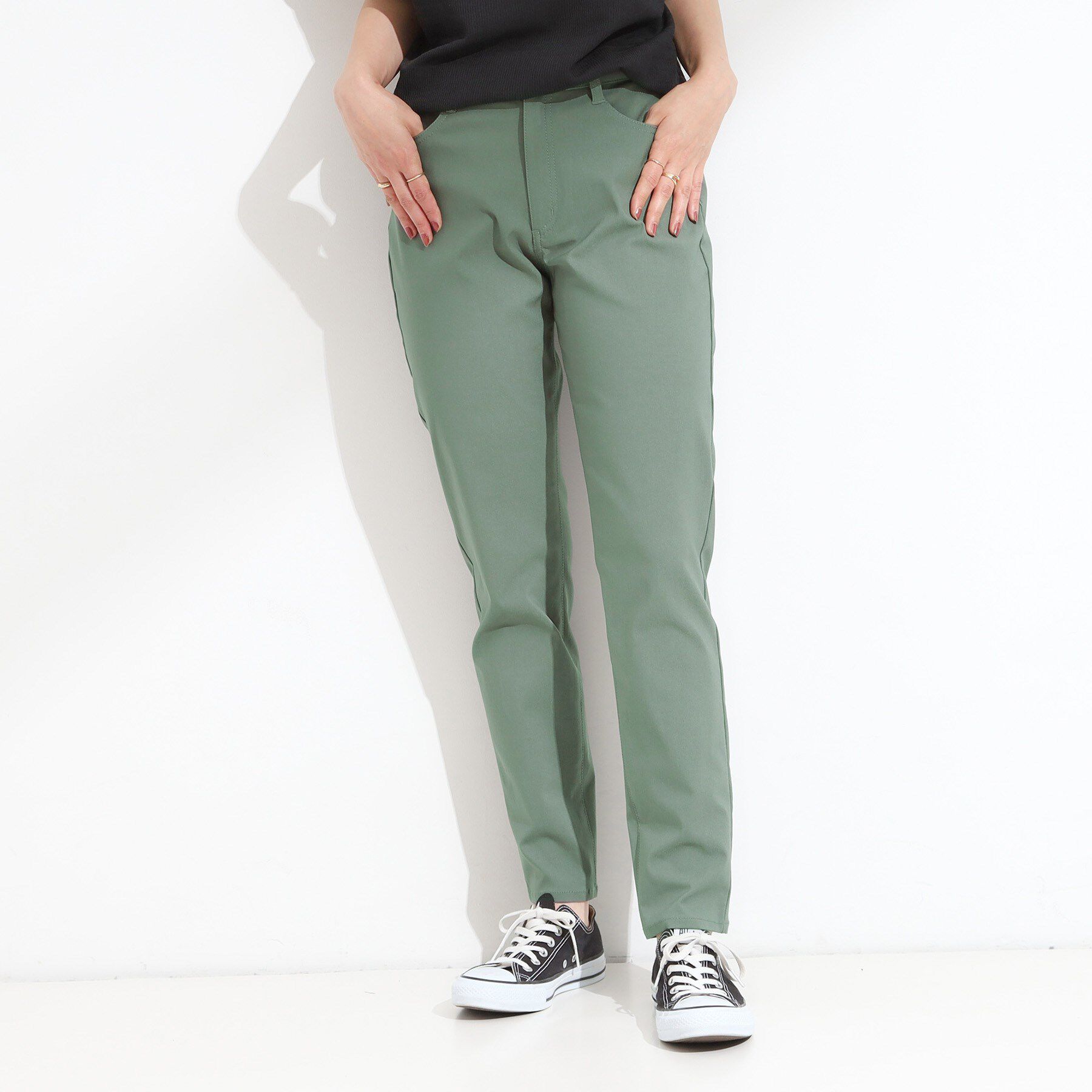 SHOO･LA･RUE「【S-LL】ぐんぐん伸びる ハイパースキニーパンツ」|その他|