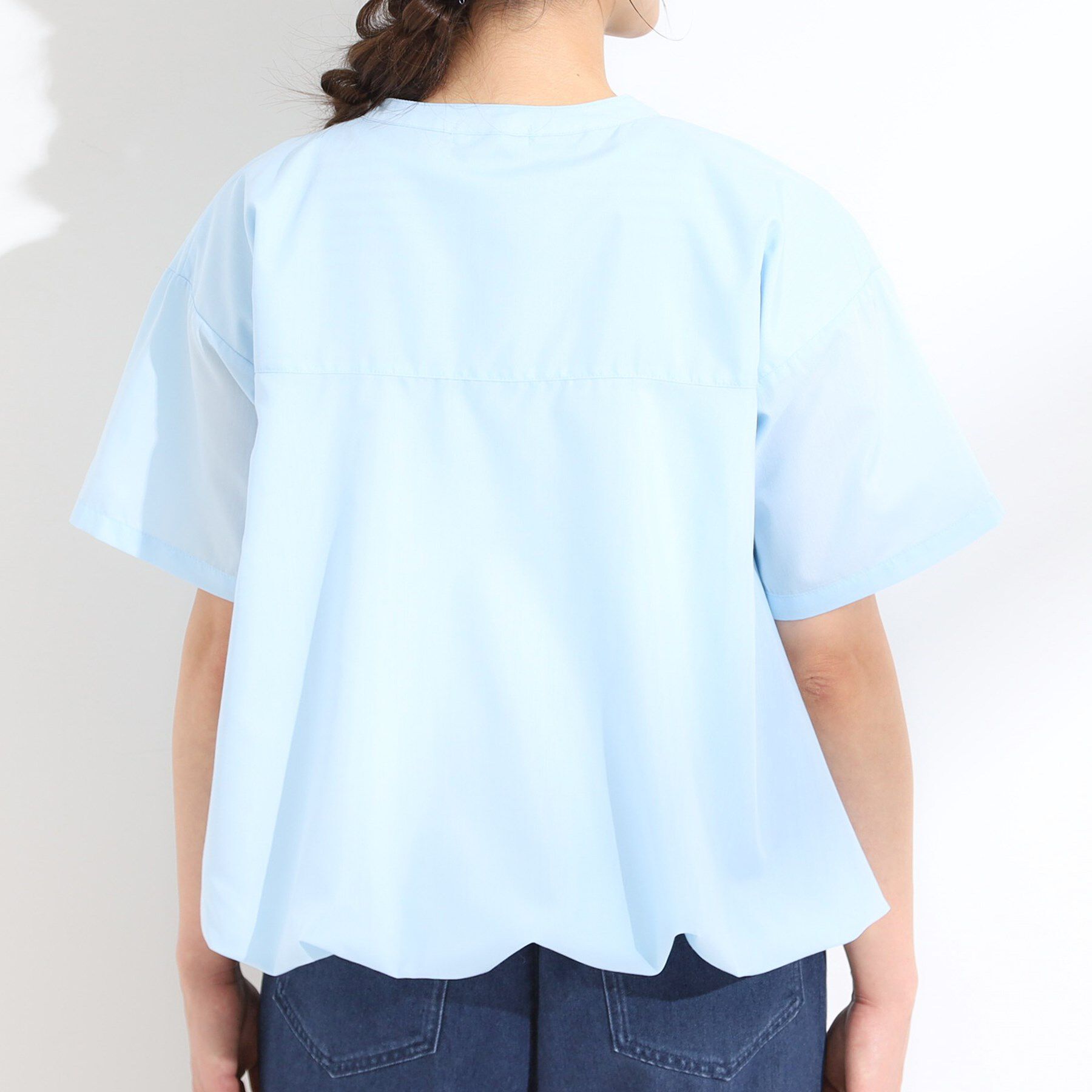 SHOO･LA･RUE「【S-LL】インせず着られる 裾バルーンシャツ」|シャツ・ブラウス|