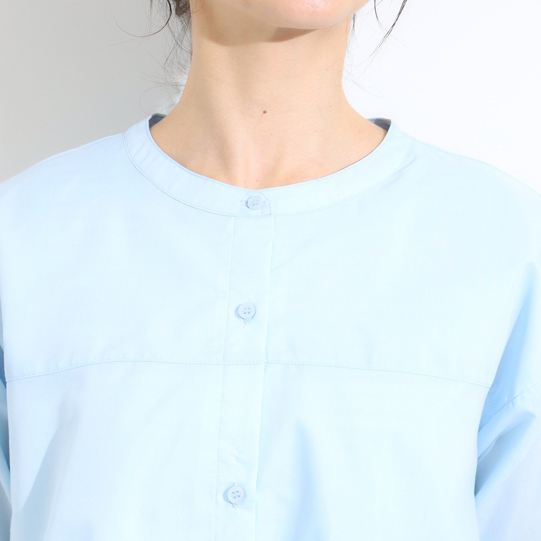 SHOO･LA･RUE「【S-LL】インせず着られる 裾バルーンシャツ」|シャツ・ブラウス|