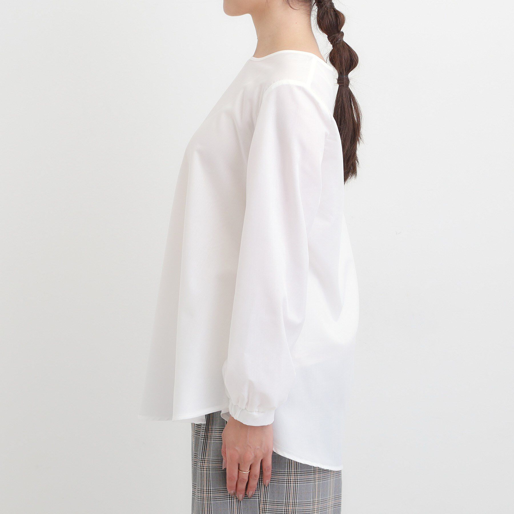 SHOO･LA･RUE「【S-LL/2点セット】着回し自在 ニットベスト＋フレアブラウス」|ニット・セーター|