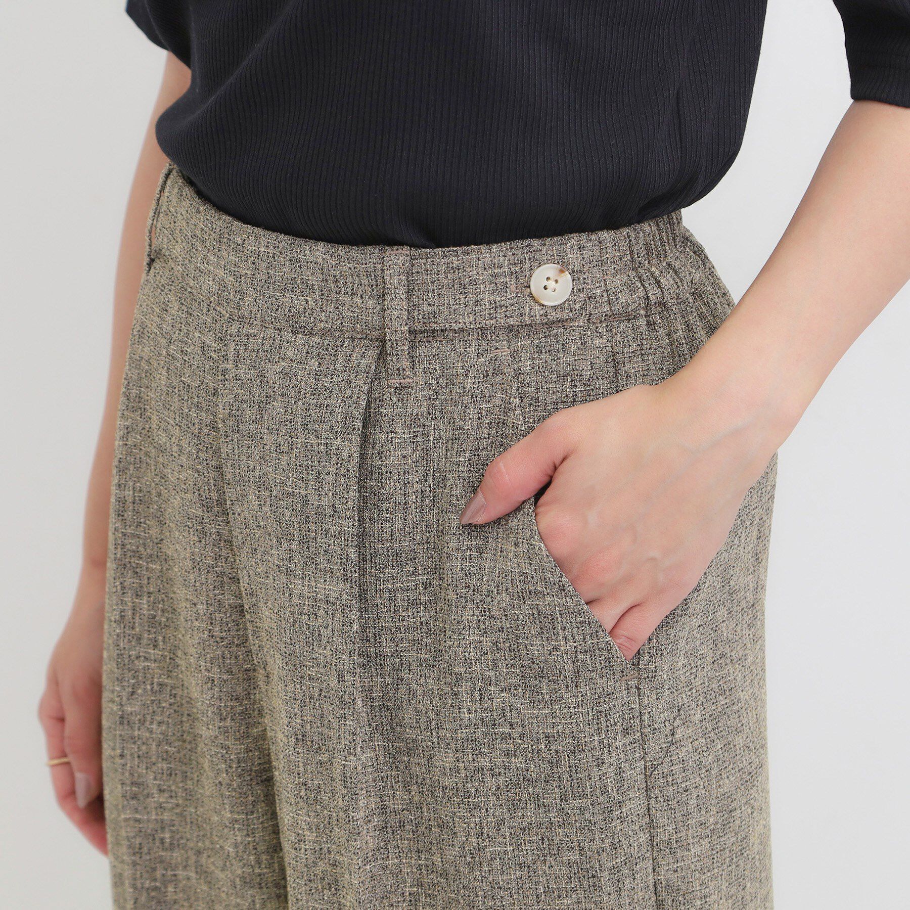 SHOO･LA･RUE「【2点セット】着るだけで決まる クラシカルなツイード調セットアップ」|スーツ|