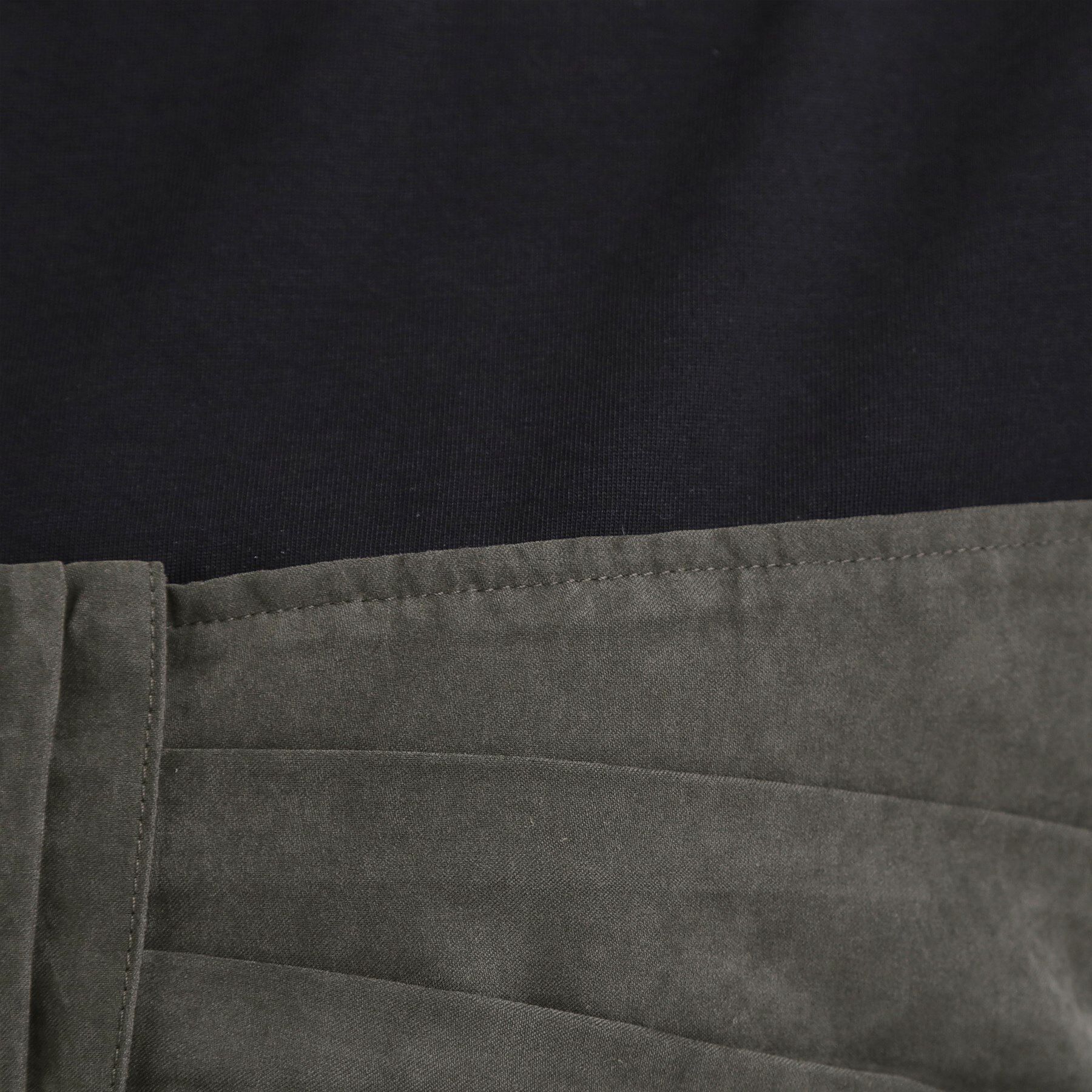 SHOO･LA･RUE「【S-LL】気になるウエストもさり気なくカバー リボン風ドッキングトップス」|Tシャツ・カットソー|