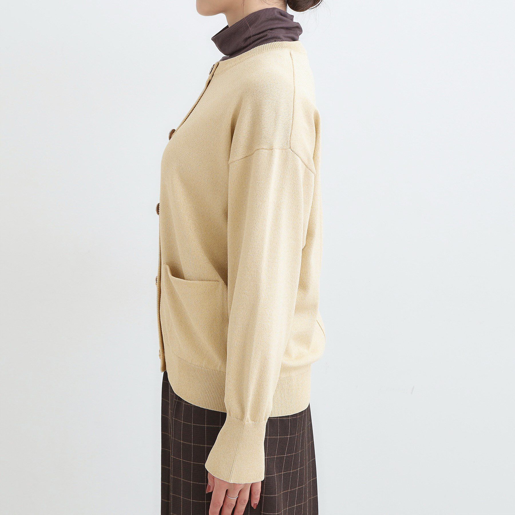 SHOO･LA･RUE「【洗える/S-LL/アンサンブル可】大人フェミニン さらっとタッチのニットカーディガン」|カーディガン|