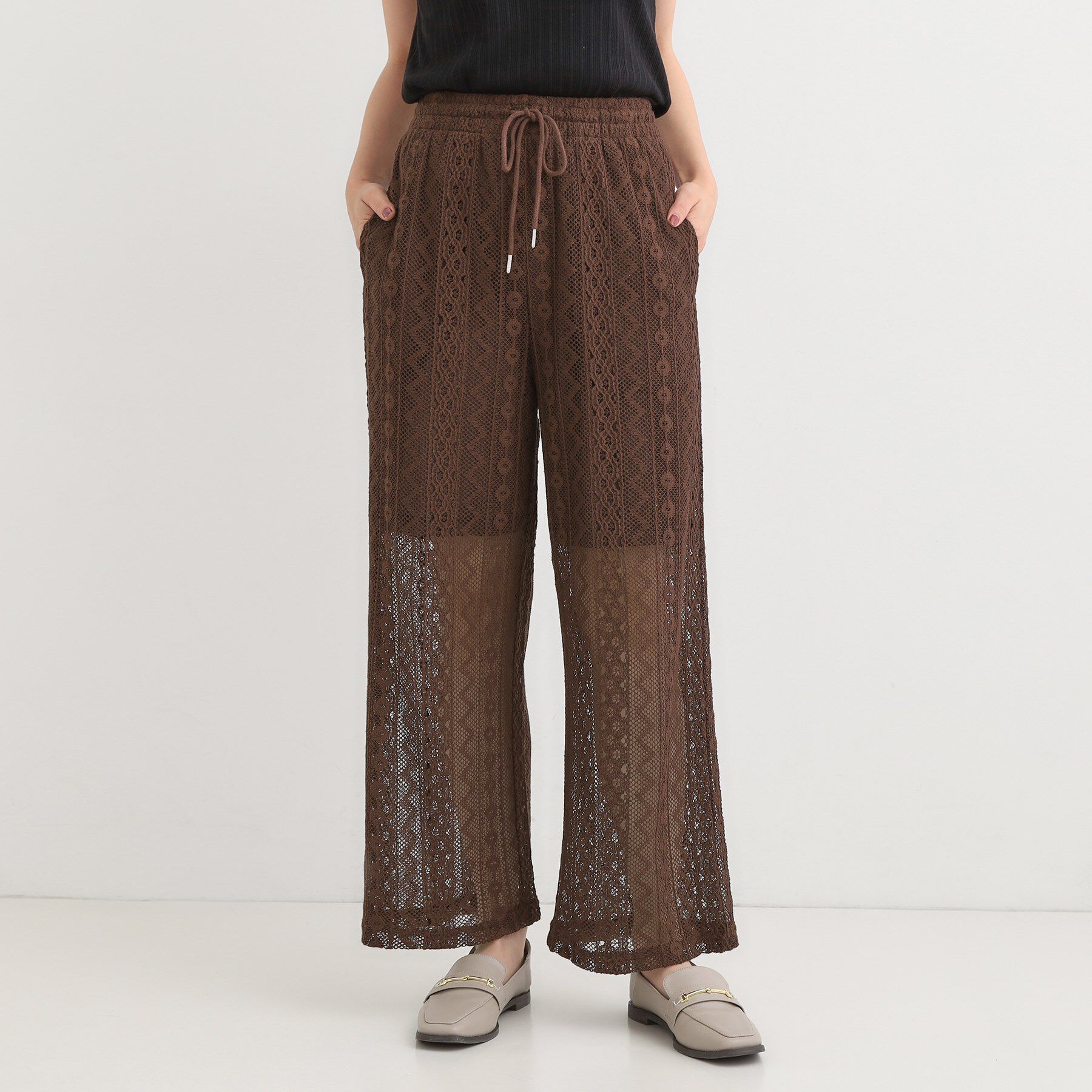 SHOO･LA･RUE「【セットアップ可】クラフトレースイージーパンツ」|その他|