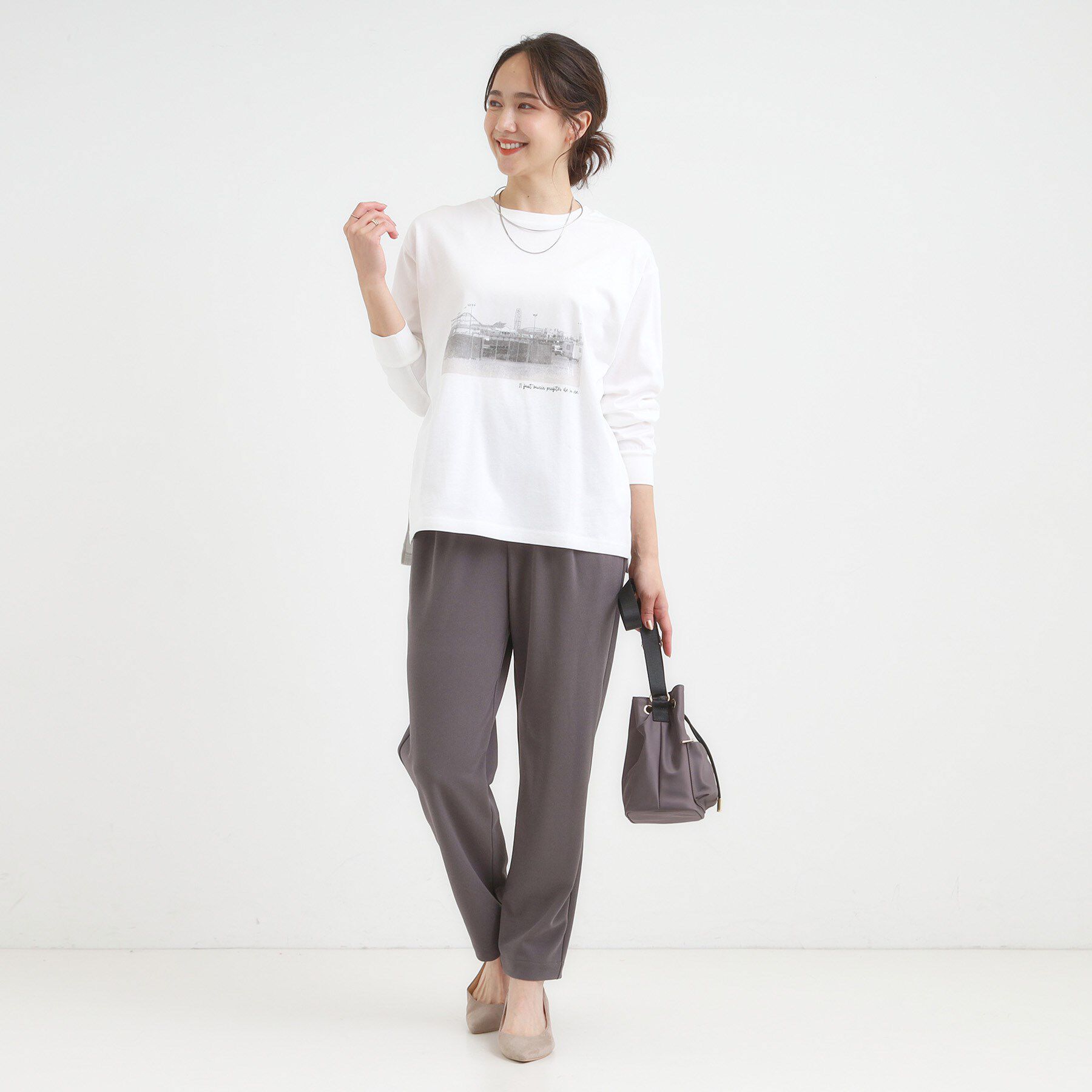 SHOO･LA･RUE「グラフィックアソート ベーシックロンT」|Tシャツ・カットソー|