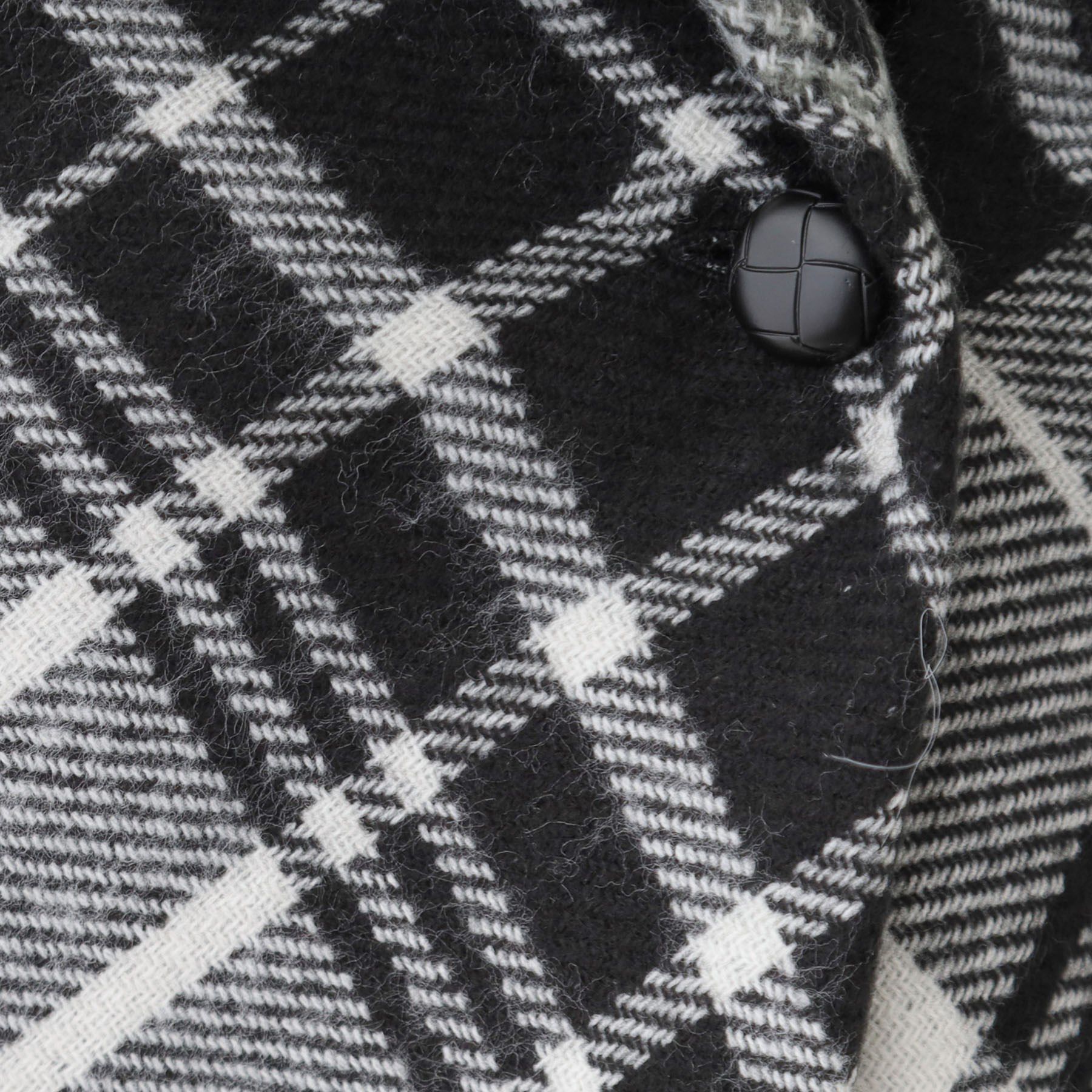 SHOO･LA･RUE「【リバーシブル】襟元ギャザー チェックポンチョ」|ポンチョ・ケープ|