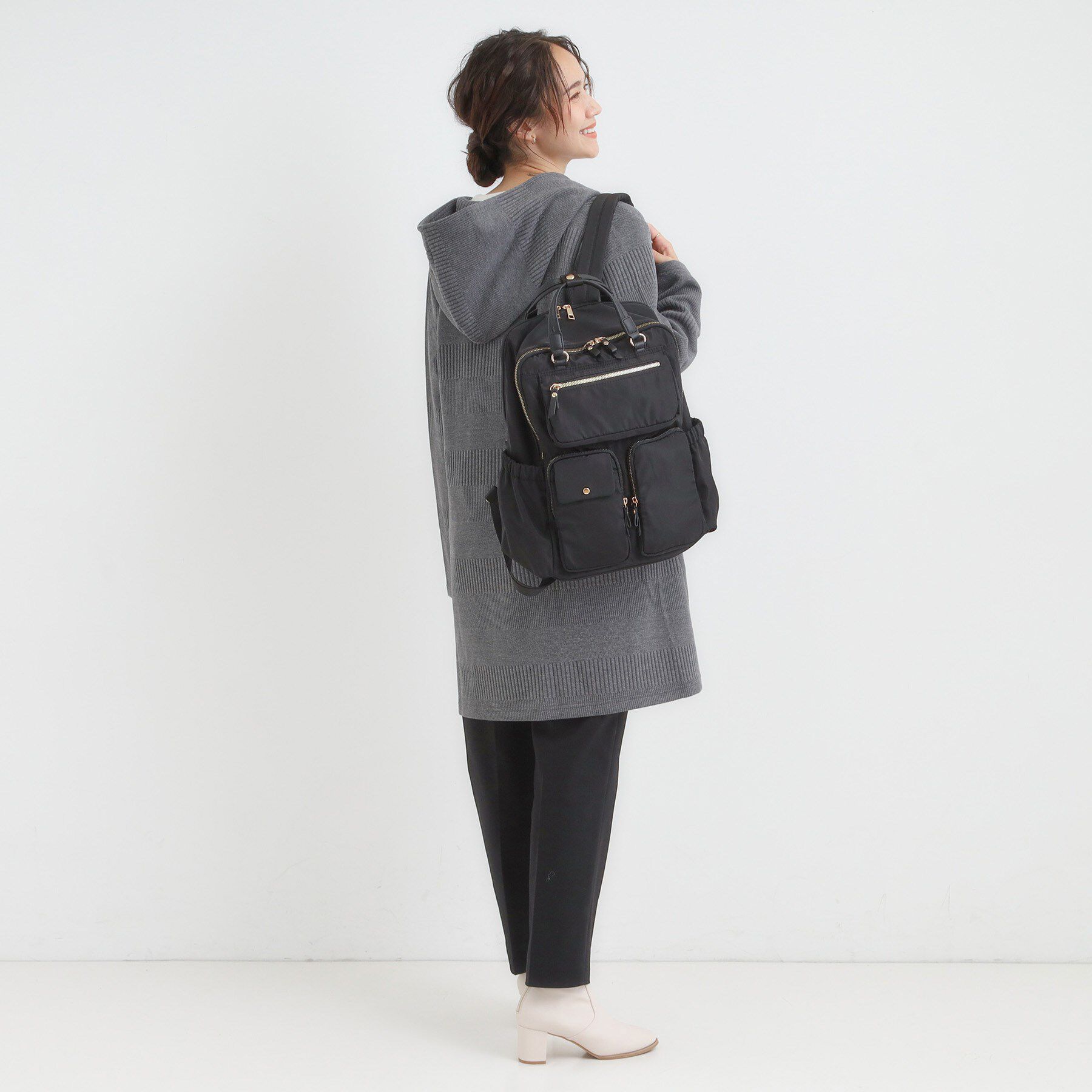 SHOO･LA･RUE「【撥水】立体ポケットリュック」|リュック|