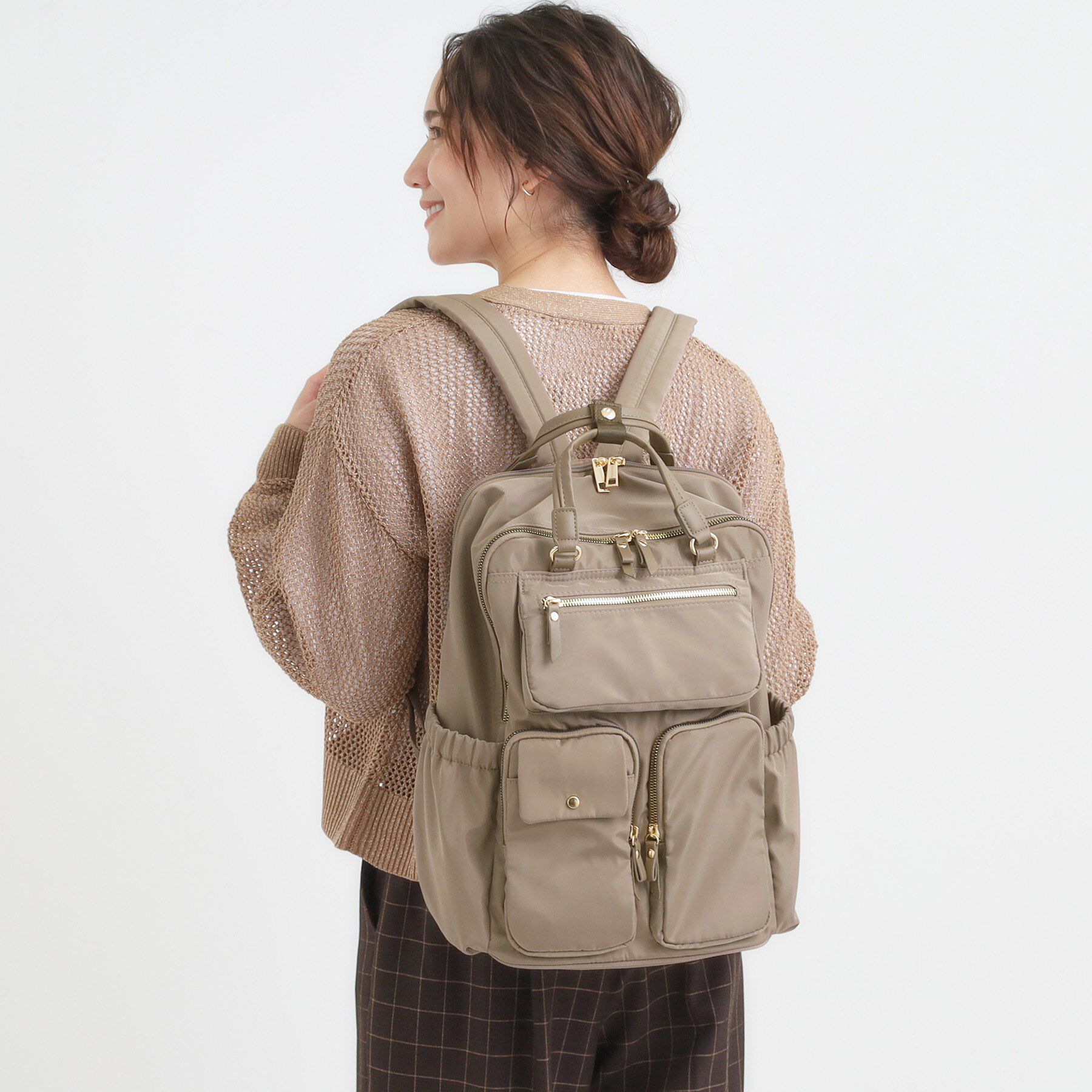 SHOO･LA･RUE「【撥水】立体ポケットリュック」|リュック|