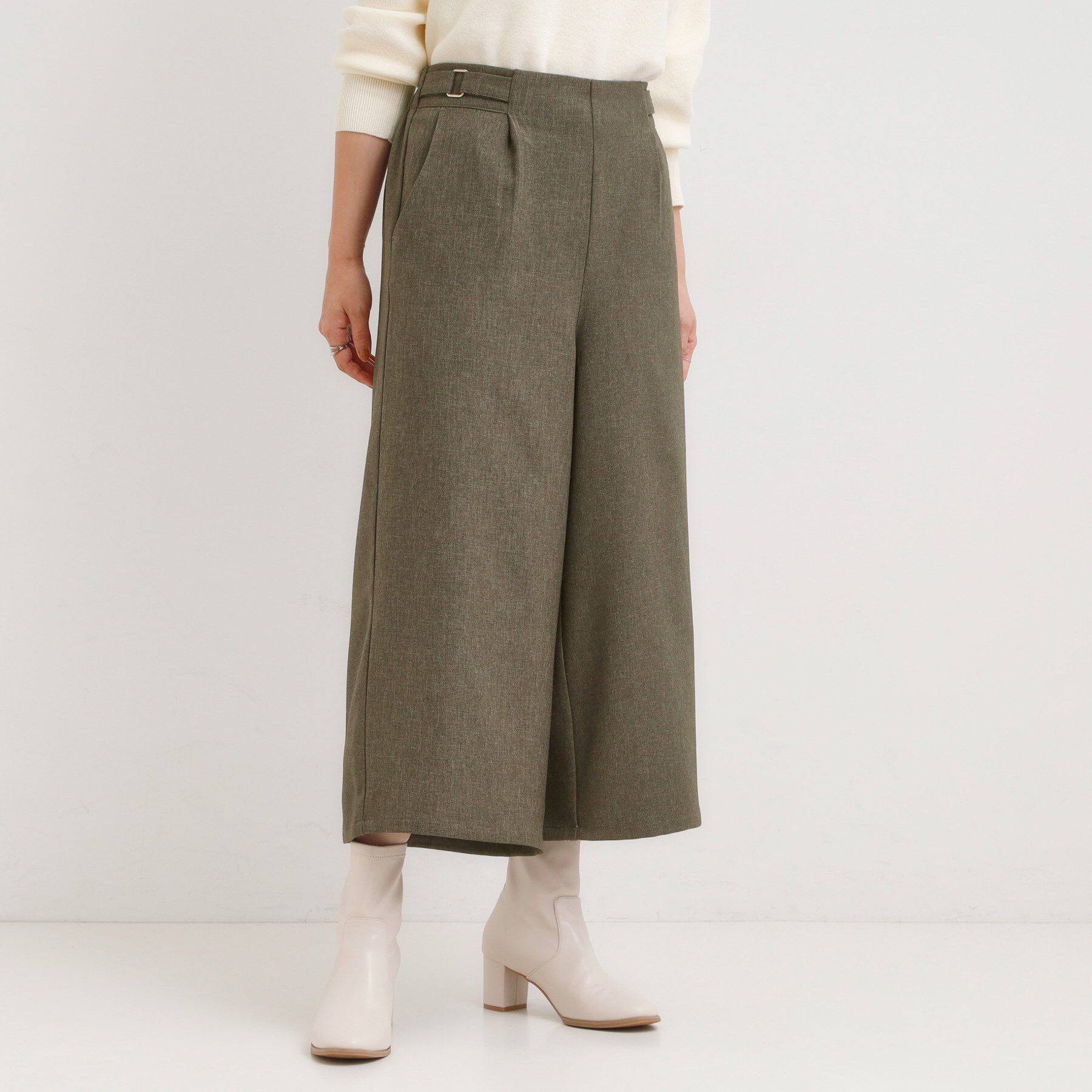 SHOO･LA･RUE「【S-LL】ウエストデザインガウチョパンツ」|その他|