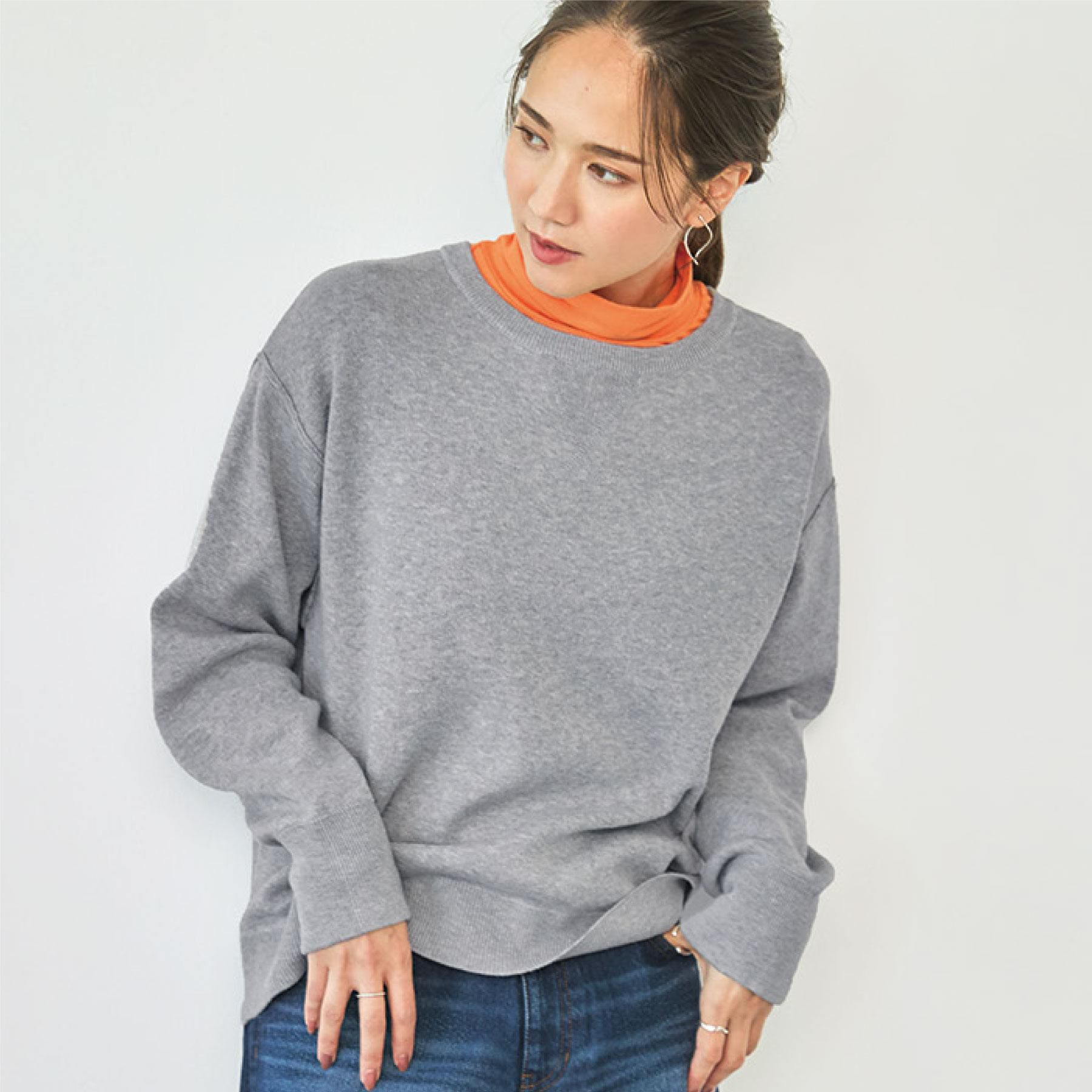 SHOO･LA･RUE「【洗濯機可/ちくちくしにくい】大人カジュアルを叶える スウェットライクニット」|ニット・セーター|