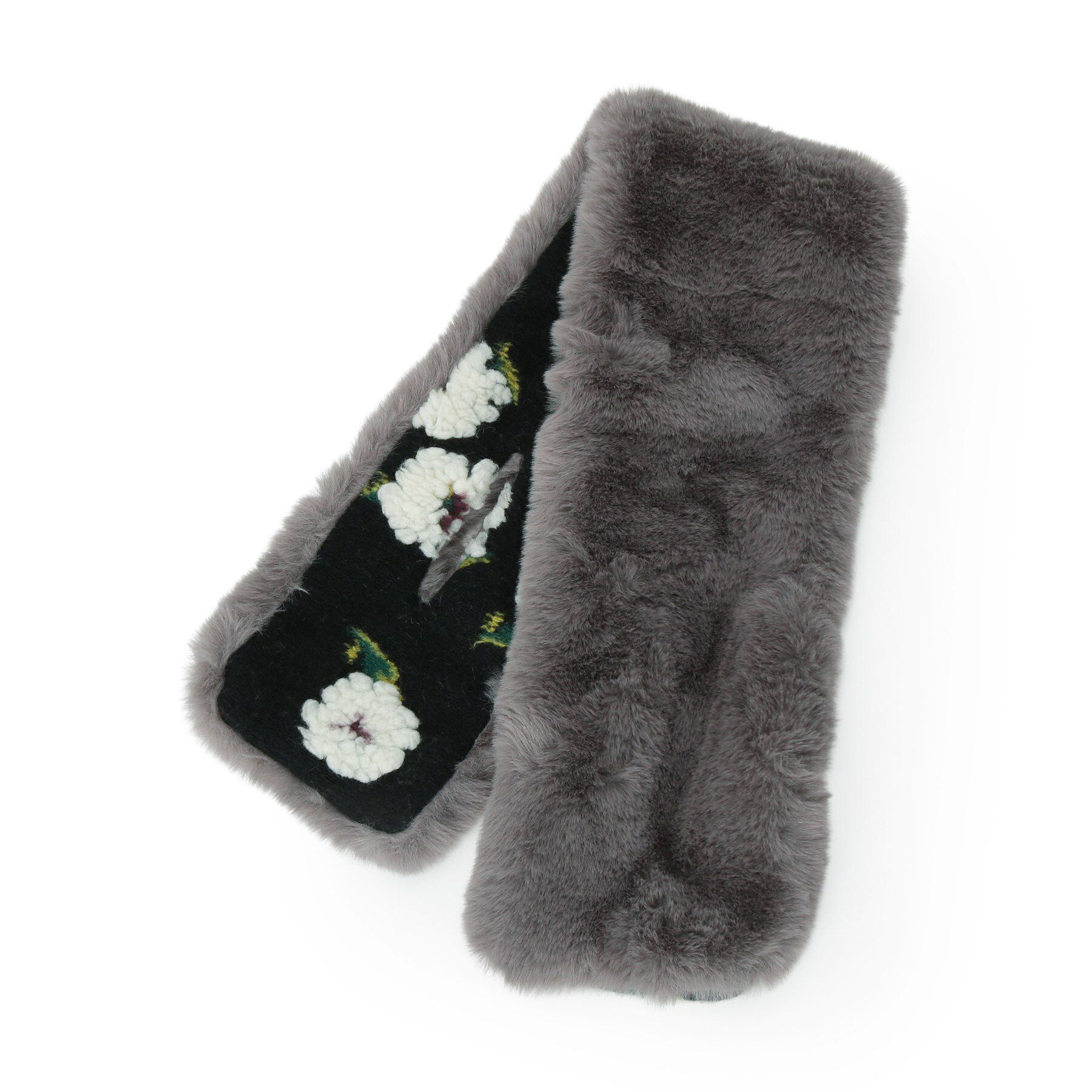 SHOO･LA･RUE「リバーシブルフラワーファーティペット」|ストール|