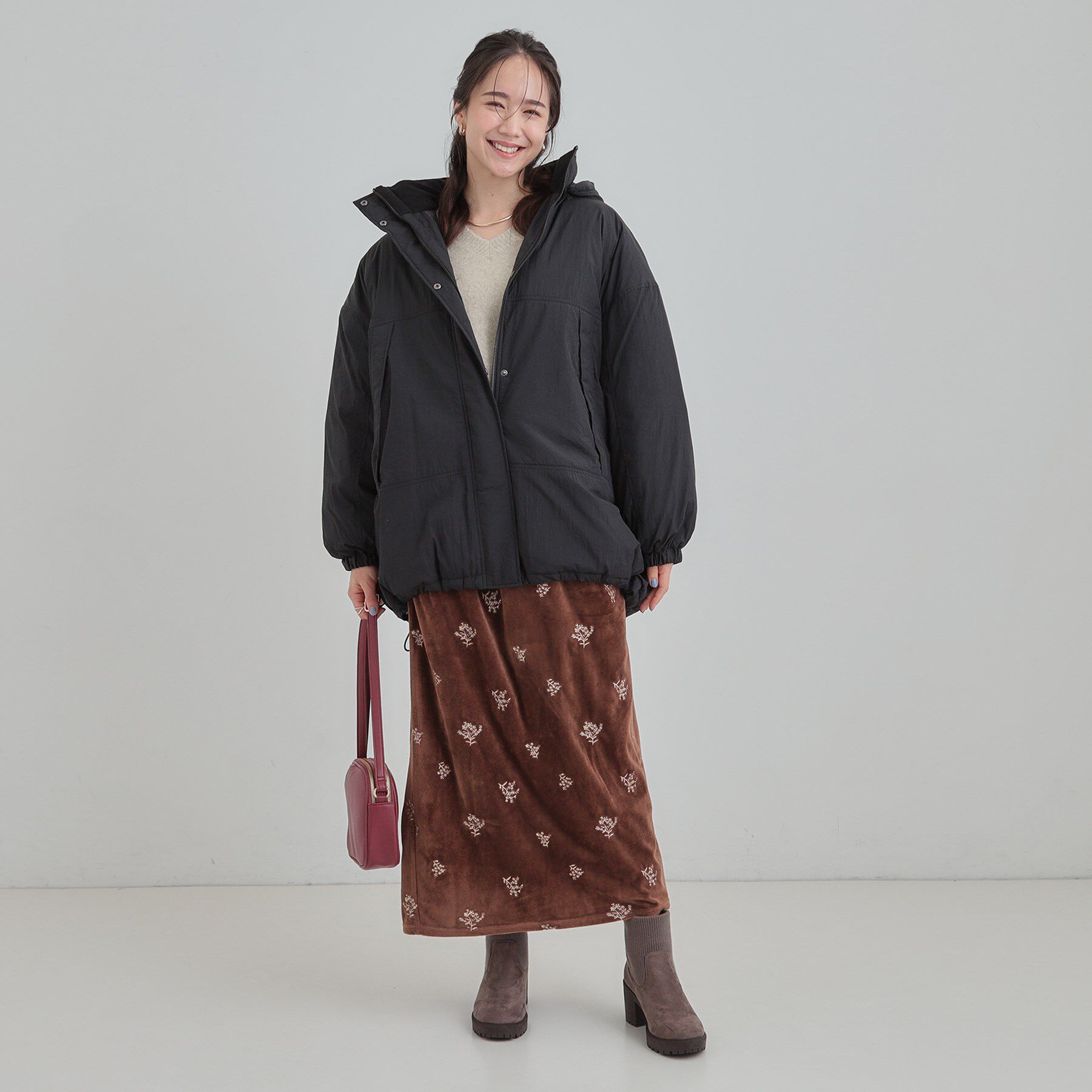 SHOO･LA･RUE「【あったか/撥水/フード取り外し可能】中綿モンスターコート」|ダウン|