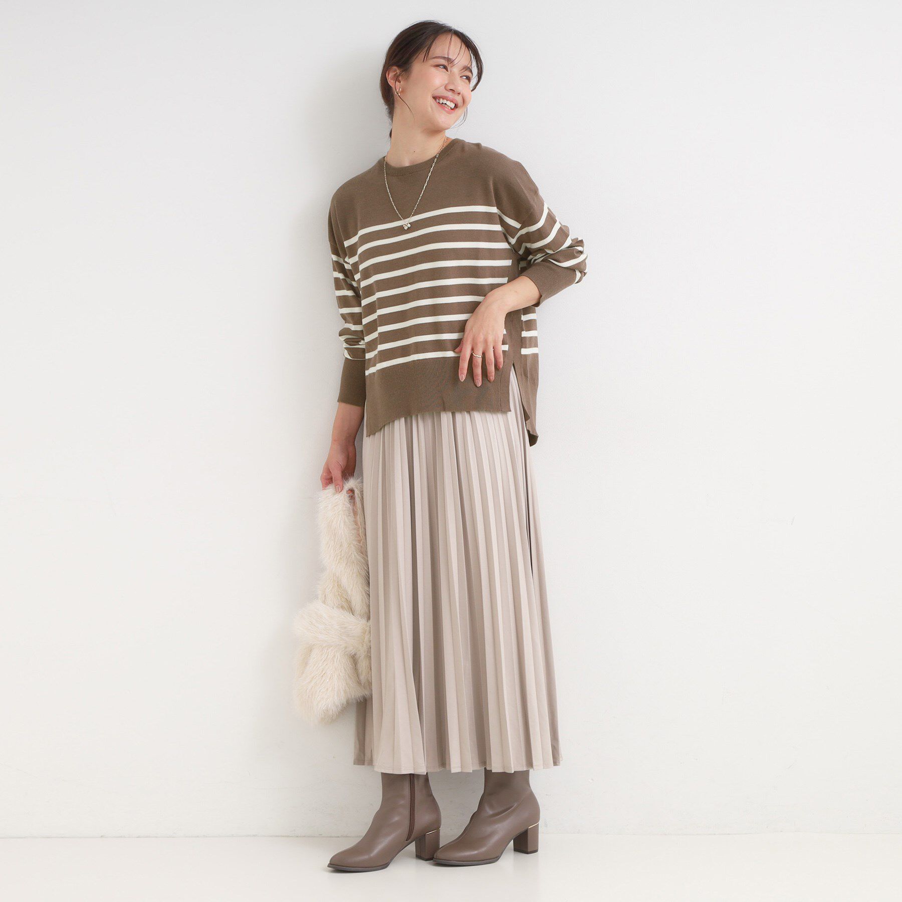 SHOO･LA･RUE「【洗える/S-LL】きれいめにもカジュアルにも もちもちコクーンニット」|ニット・セーター|