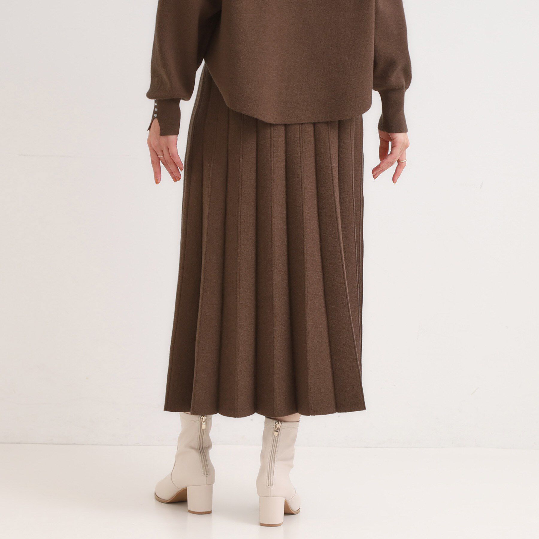 SHOO･LA･RUE「【高レビュー/セットアップ可】女性らしさ際立つ 洗えるもちもちニットスカート」|スカート|