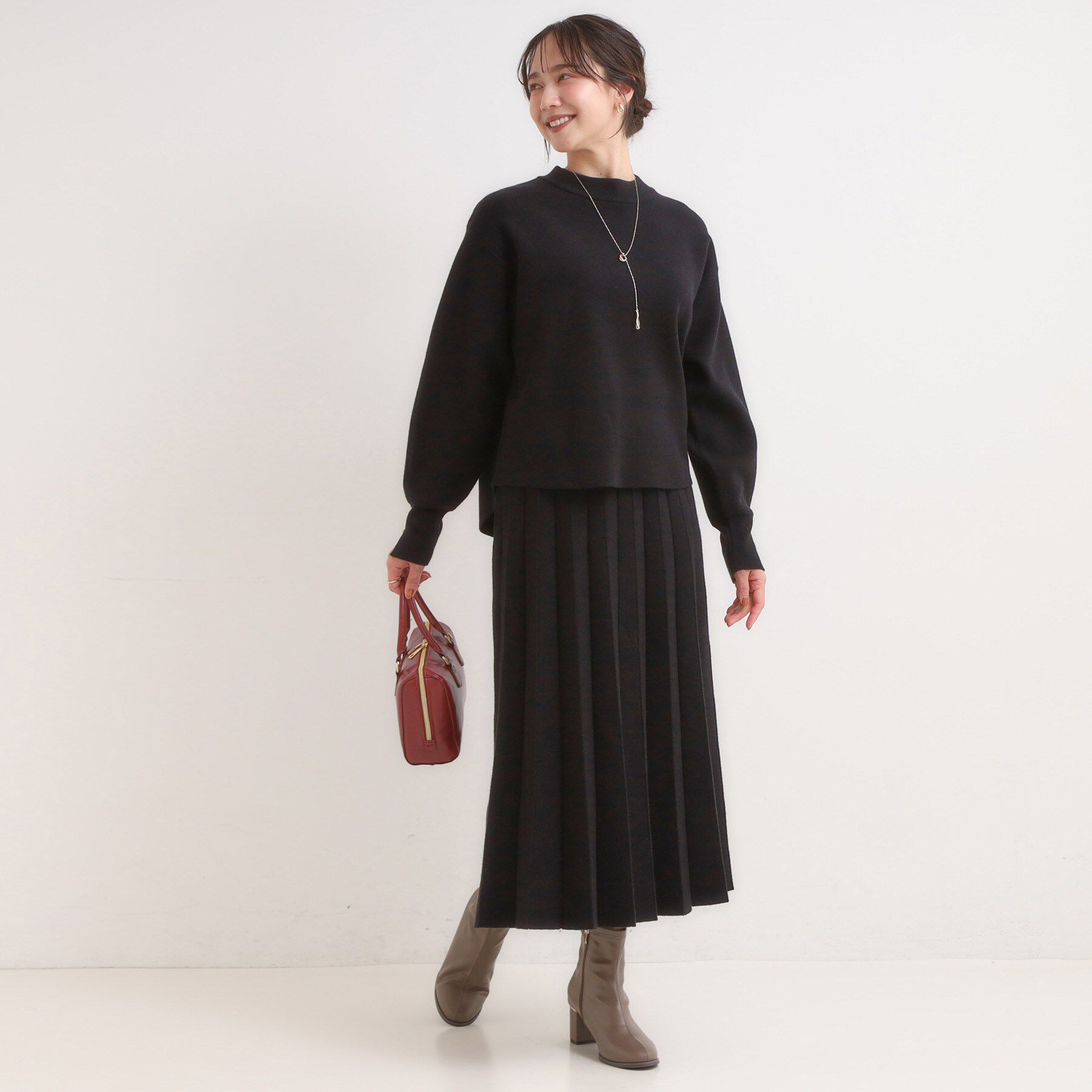 SHOO･LA･RUE「【高レビュー/セットアップ可】女性らしさ際立つ 洗えるもちもちニットスカート」|スカート|