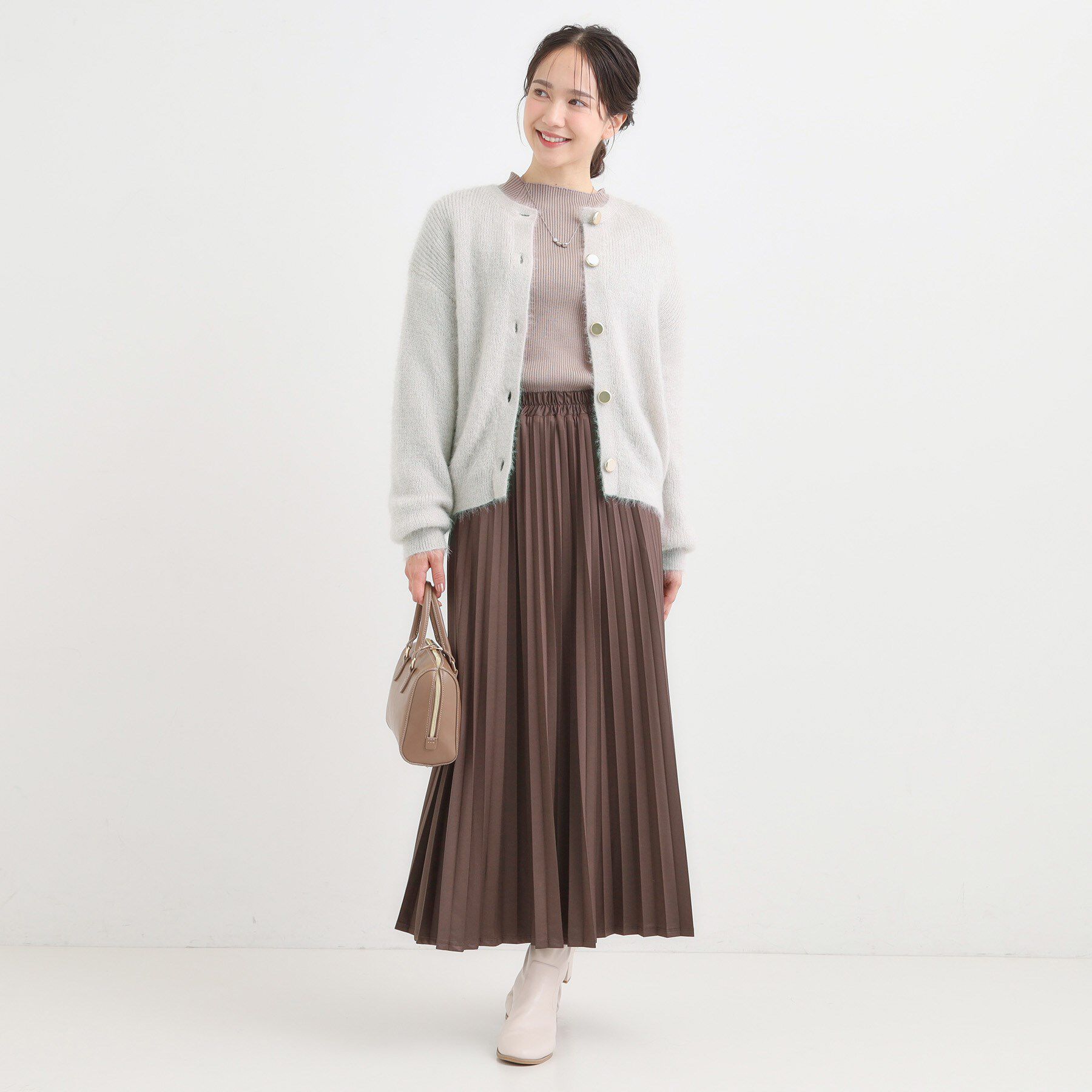 SHOO･LA･RUE「【S-LL】ふわふわシャギー 大人レディなカーディガン」|カーディガン|