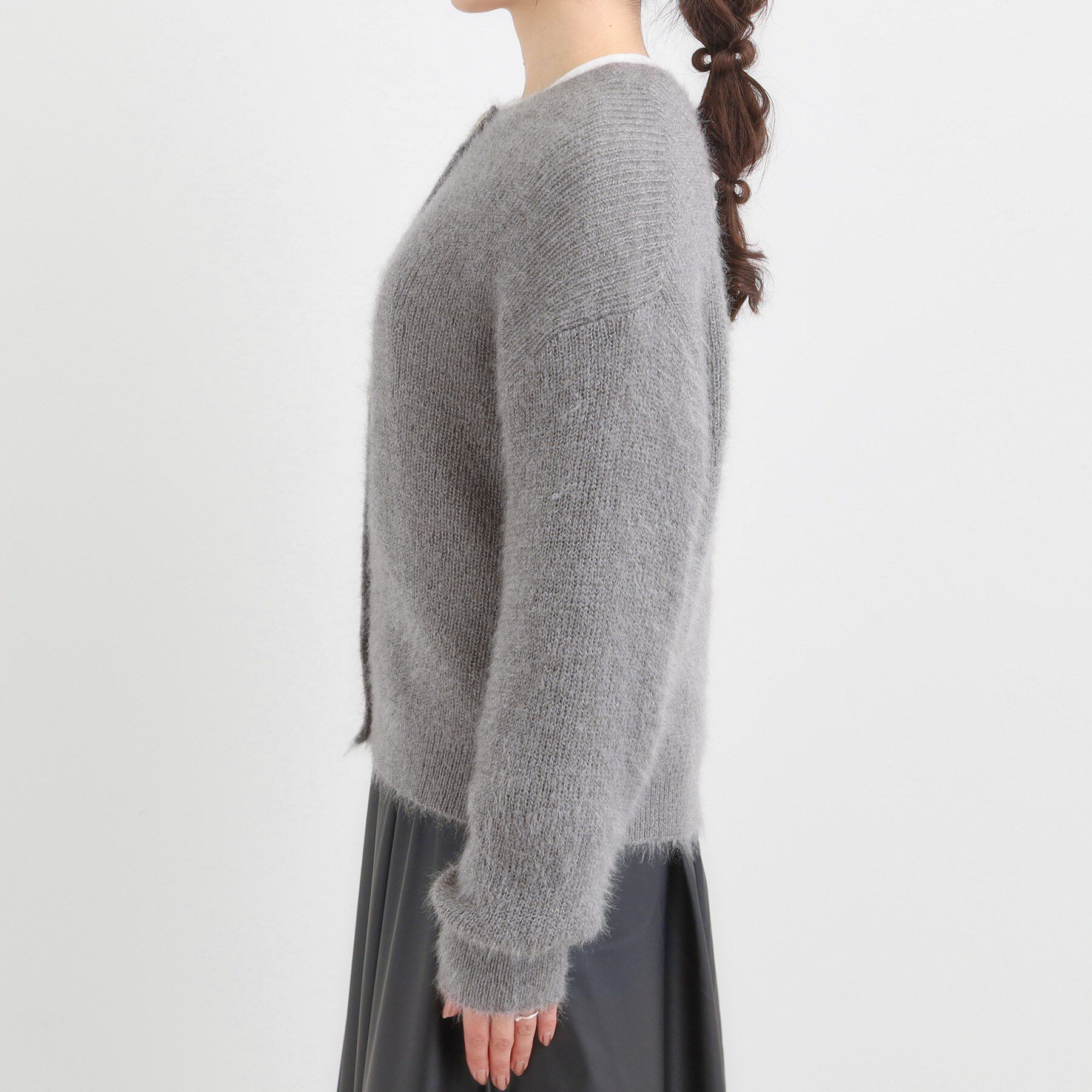 SHOO･LA･RUE「【S-LL】ふわふわシャギー 大人レディなカーディガン」|カーディガン|