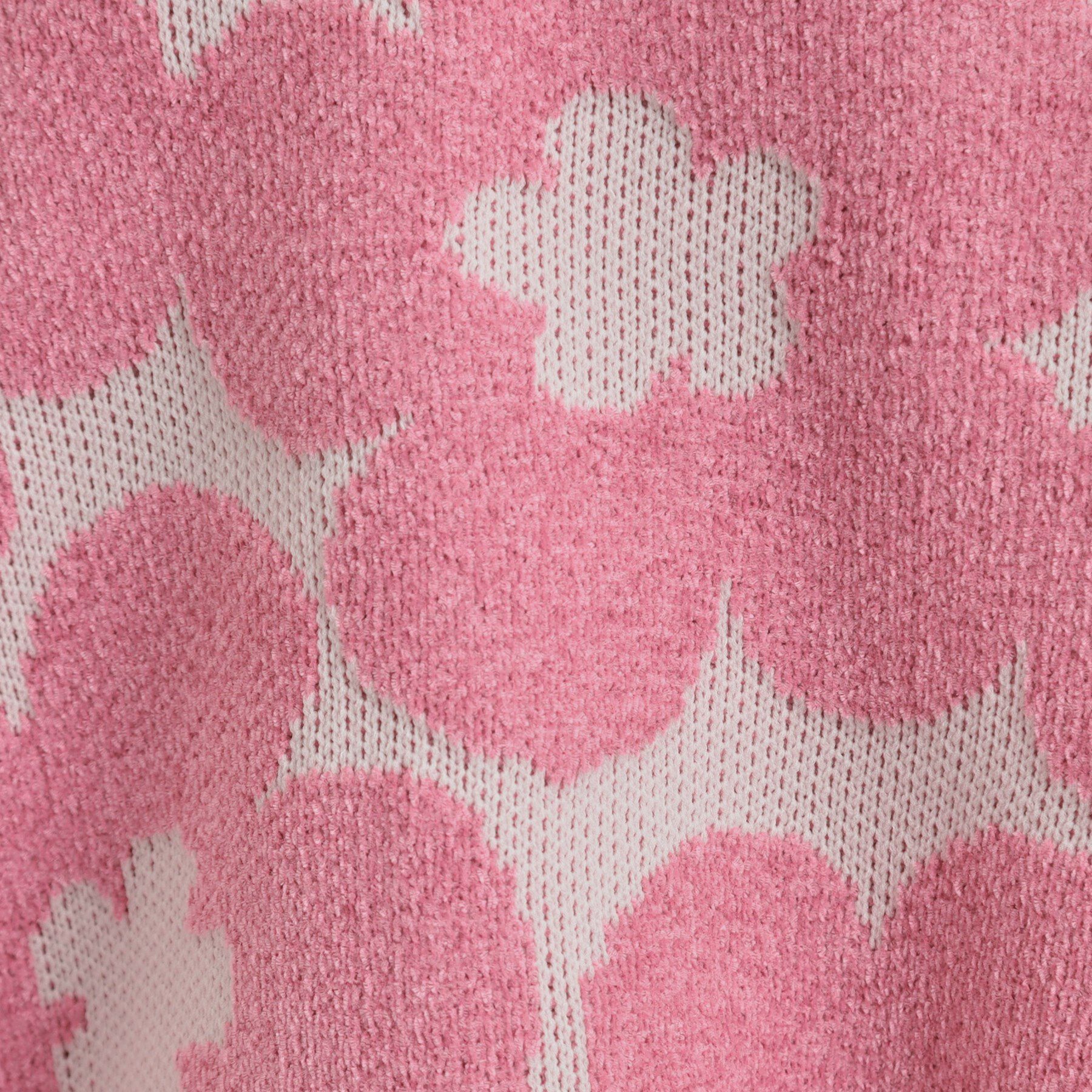 SHOO･LA･RUE「【S-LL】レトロ感漂う デイジー柄 総柄ニット」|ニット・セーター|