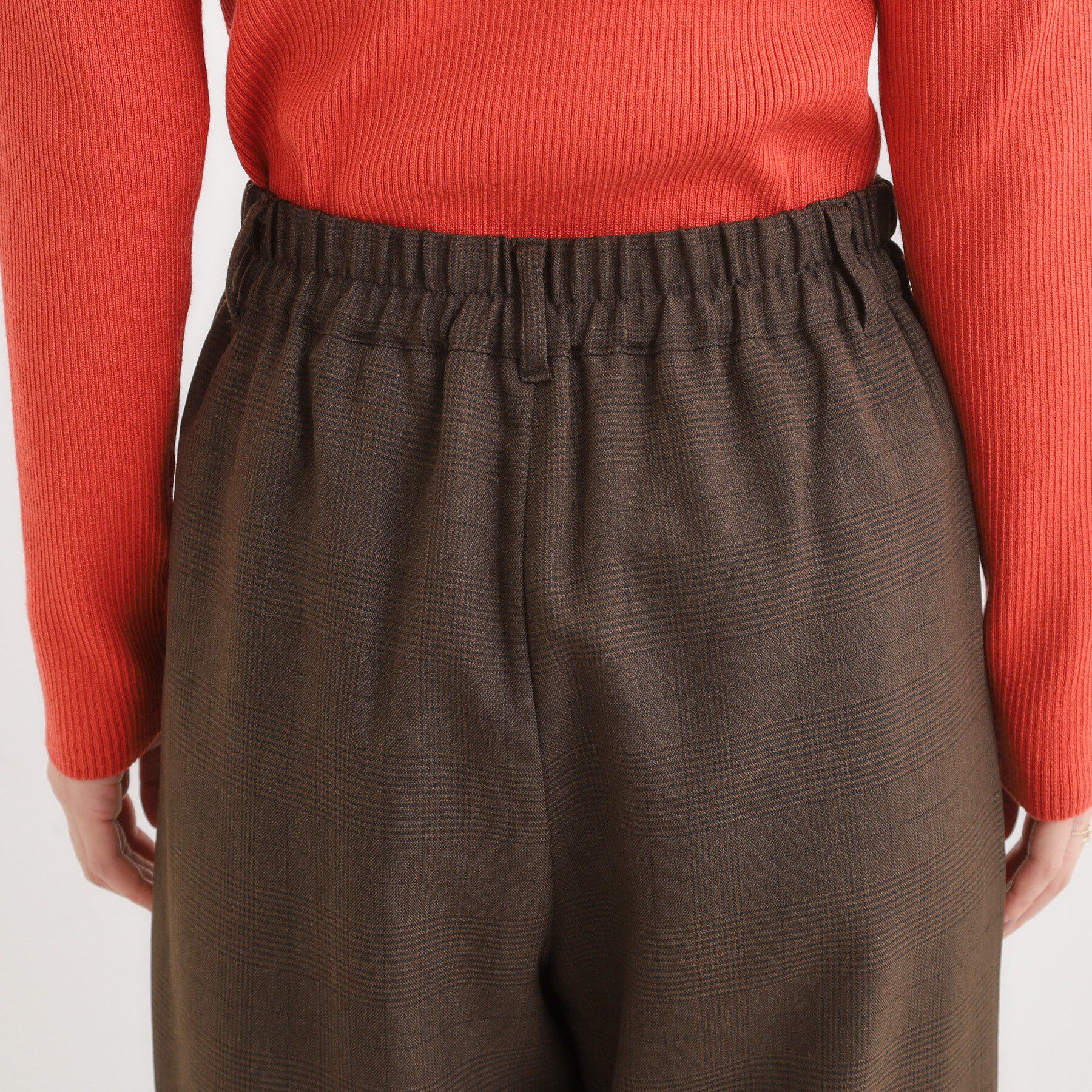 SHOO･LA･RUE「【セットアップ可】チェック柄タックワイドパンツ」|その他|