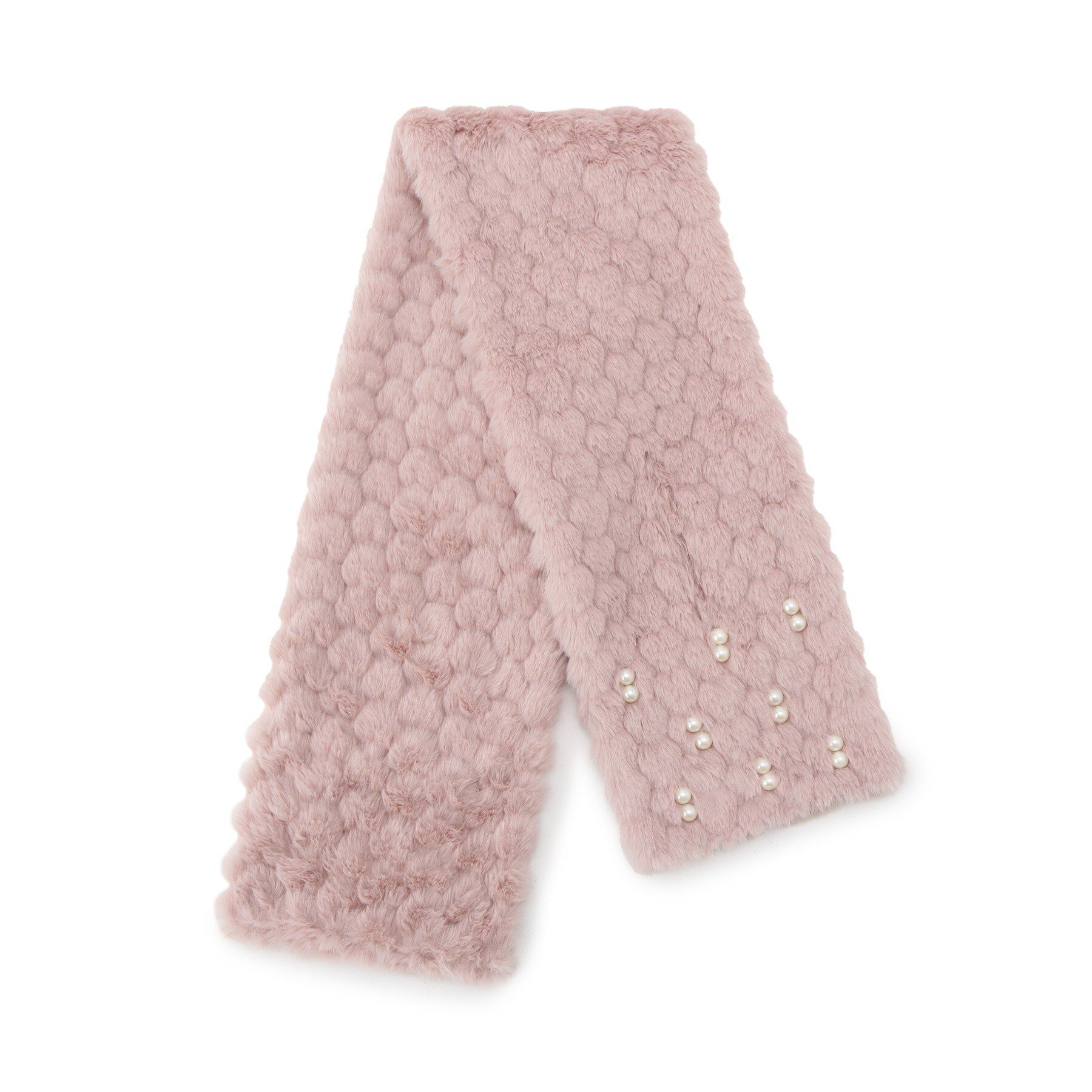 SHOO･LA･RUE「フェイクファーハート型ビジューマフラー」|マフラー|