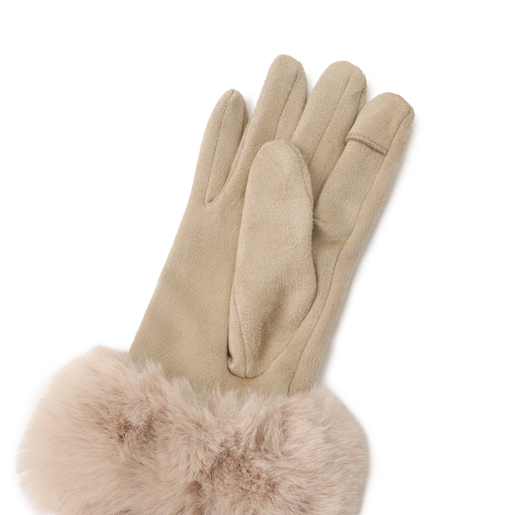 SHOO･LA･RUE「手首フェイクファー五指グローブ」|手袋|