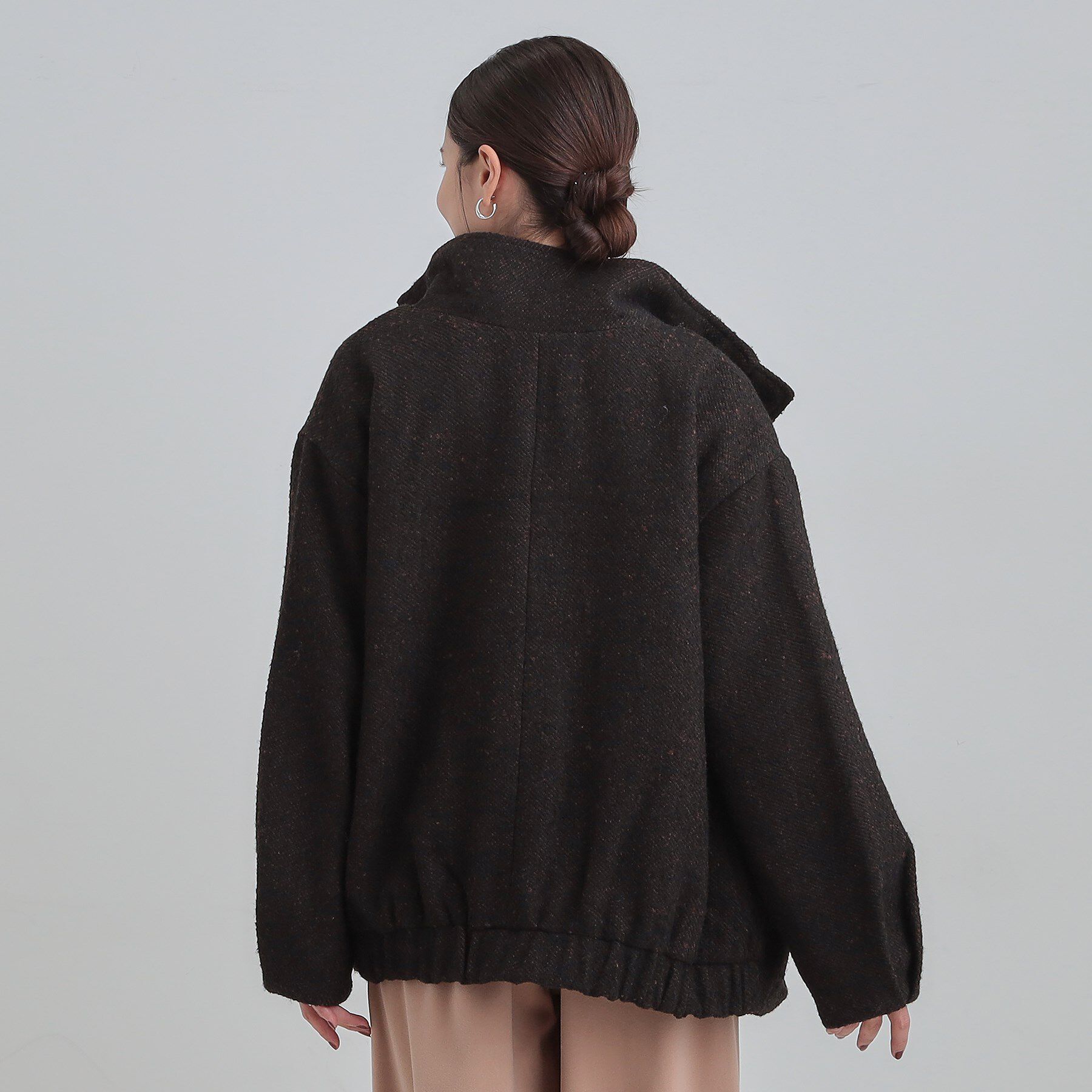 SHOO･LA･RUE「スタンドツイードブルゾン」|ブルゾン・スタジャン|