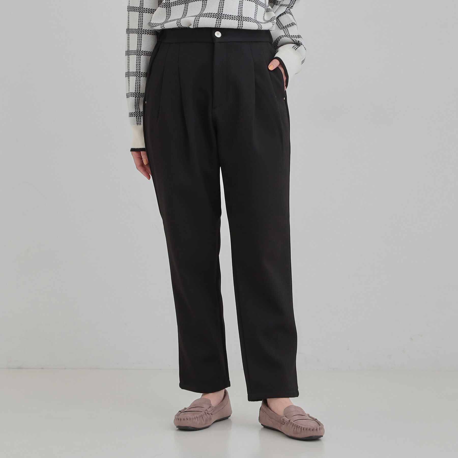 SHOO･LA･RUE「【あったか】ウールフィール 裏起毛テーパードパンツ」|その他|